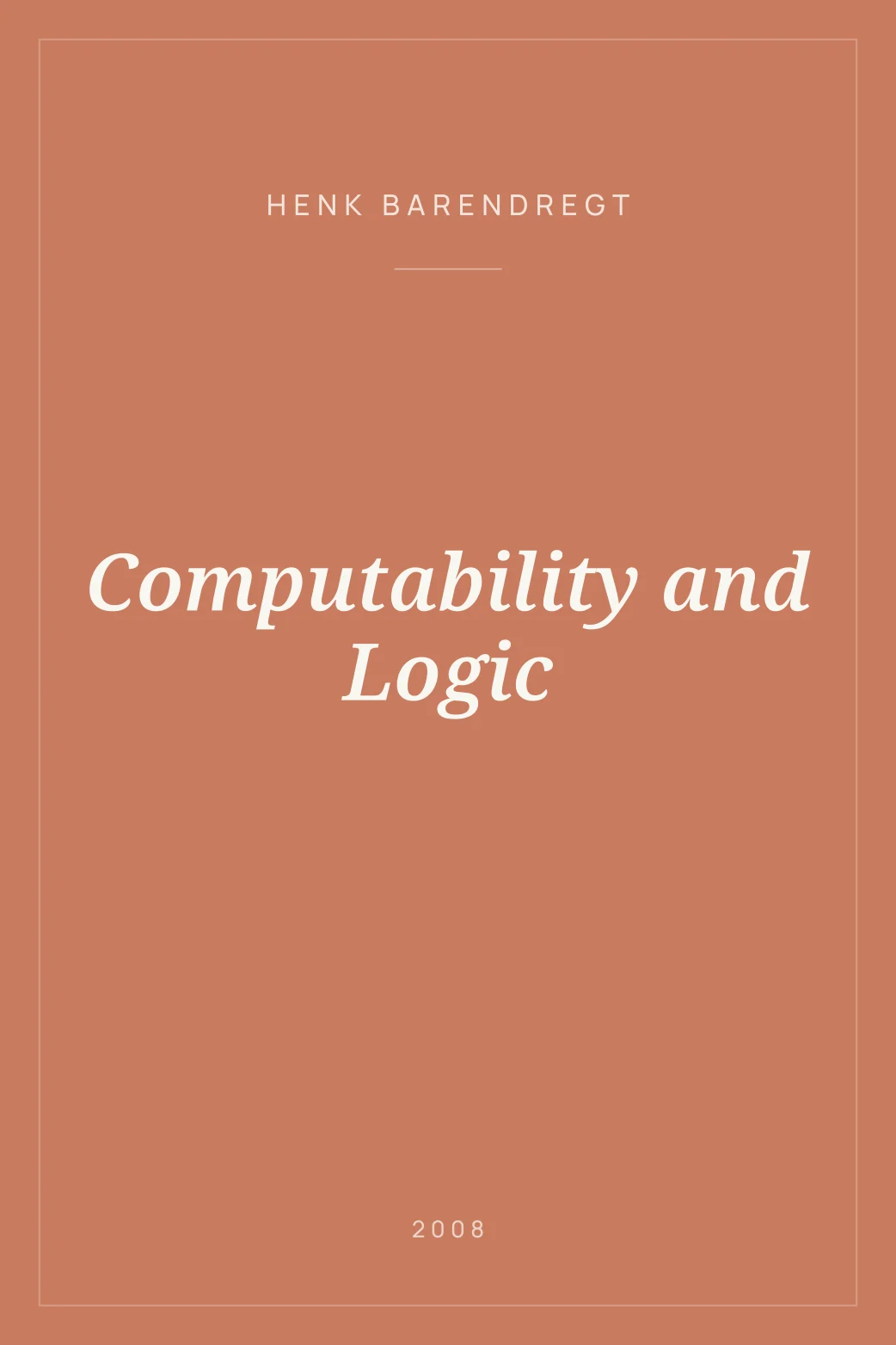Portada de Computability and Logic