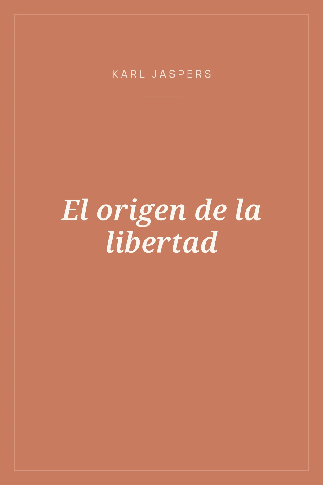 Portada de El origen de la libertad