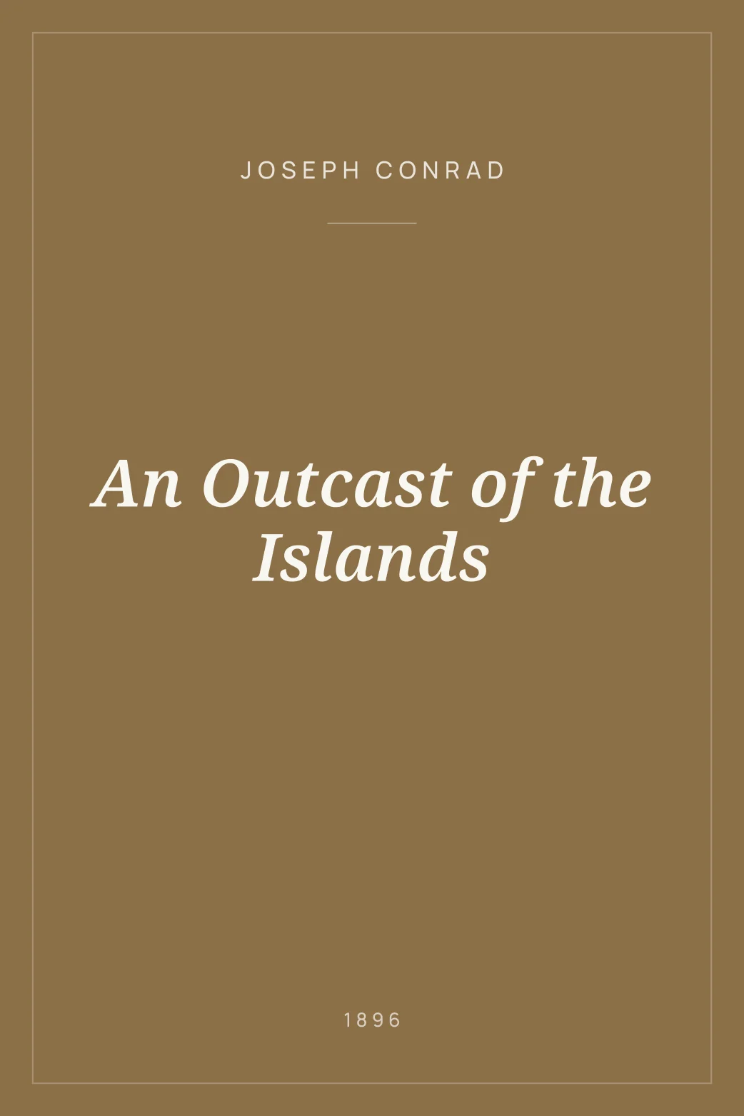 Portada de An Outcast of the Islands