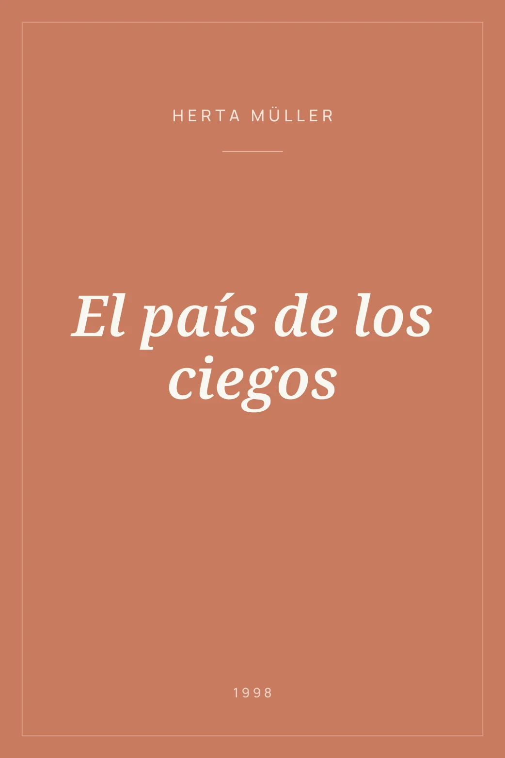 Portada de El país de los ciegos