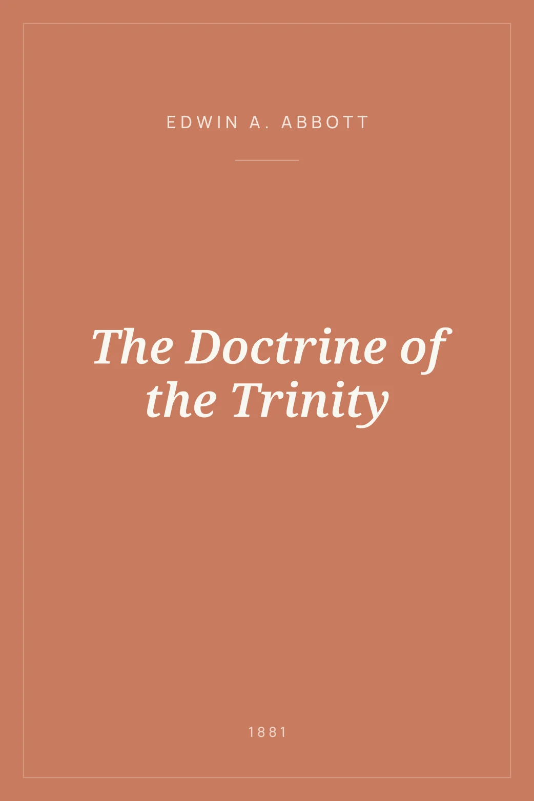 Portada de The Doctrine of the Trinity
