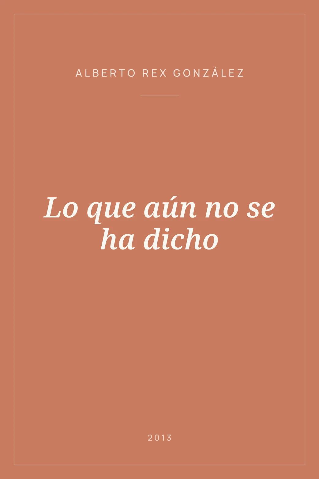 Portada de Lo que aún no se ha dicho