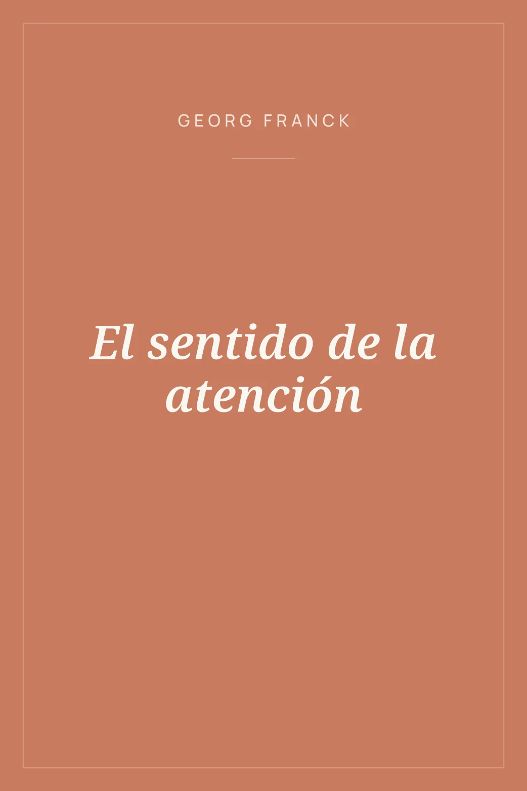 Portada de El sentido de la atención