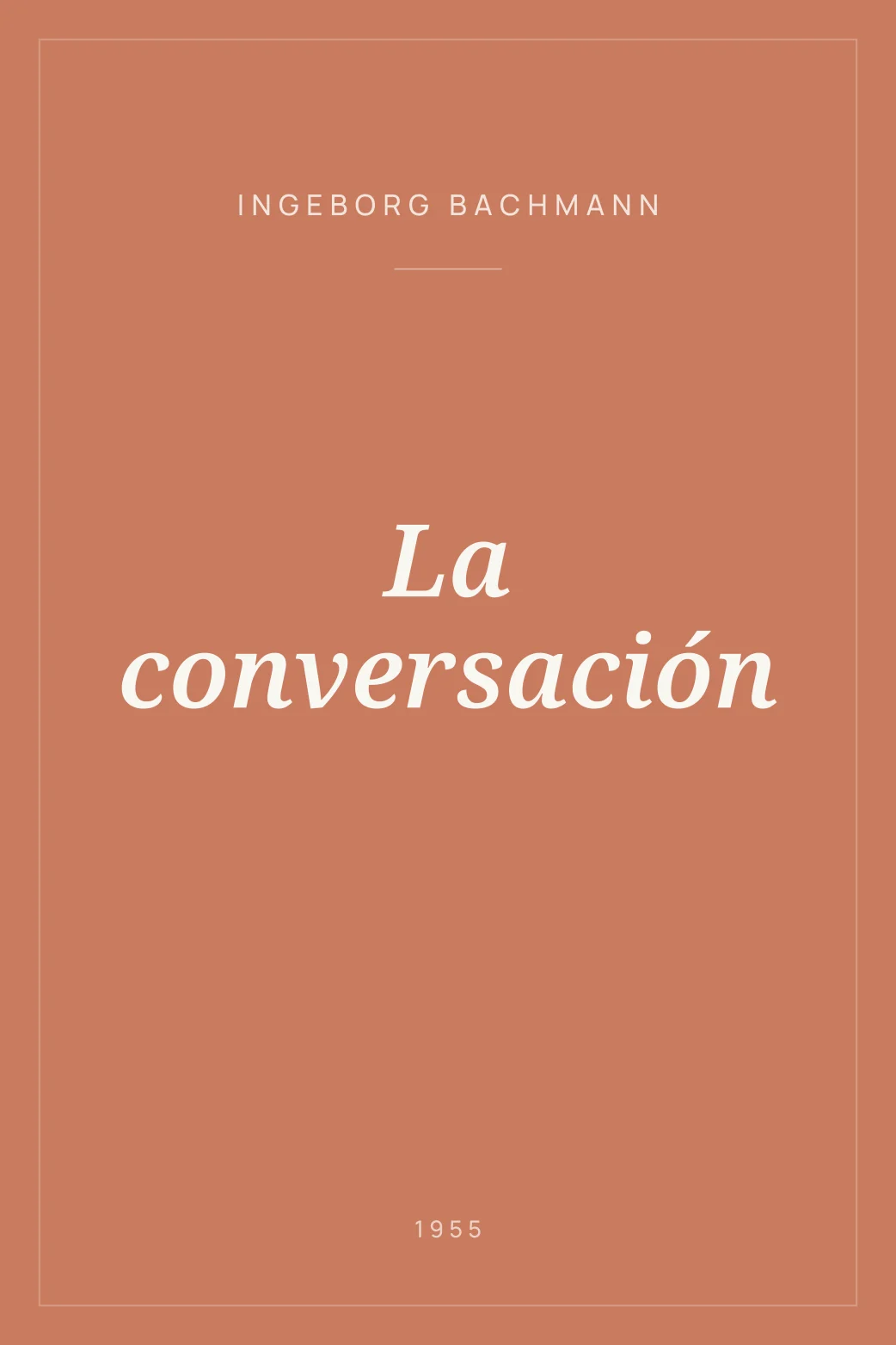 Portada de La conversación