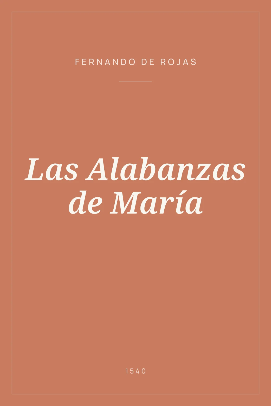 Portada de Las Alabanzas de María