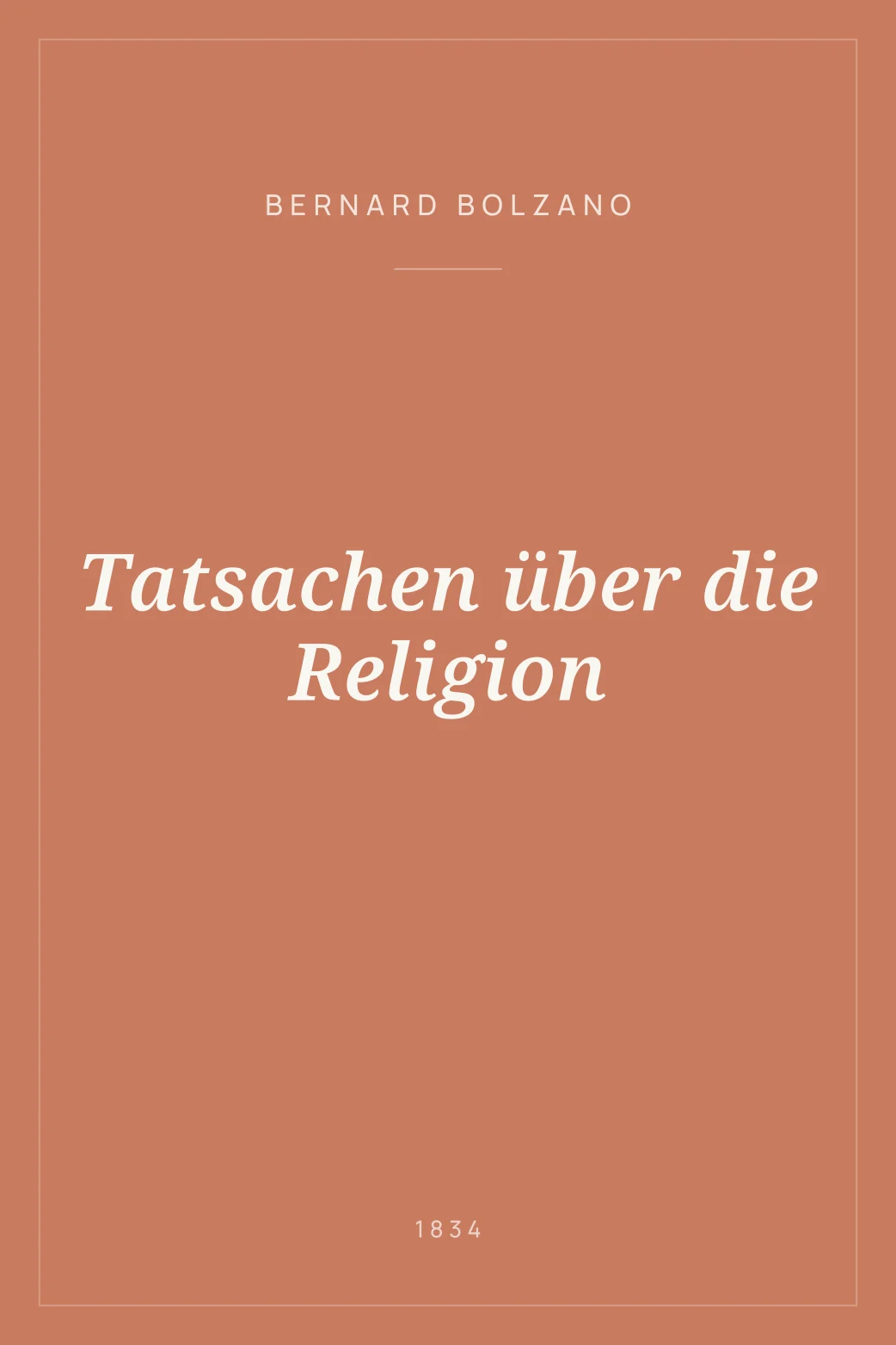 Portada de Tatsachen über die Religion