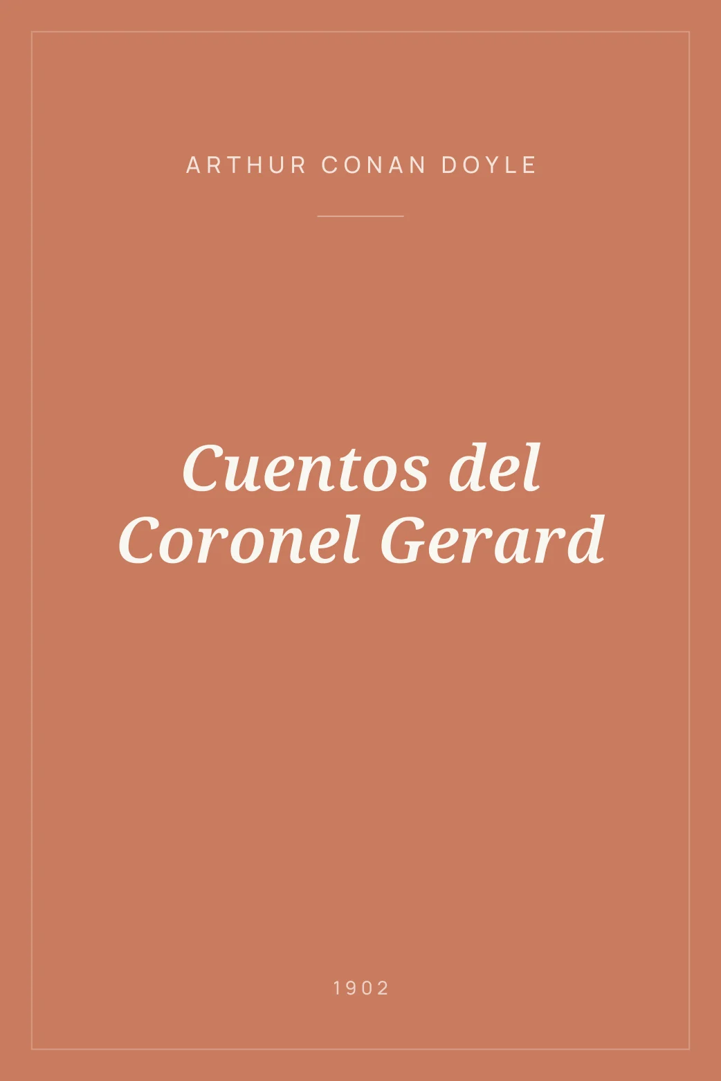 Portada de Cuentos del Coronel Gerard