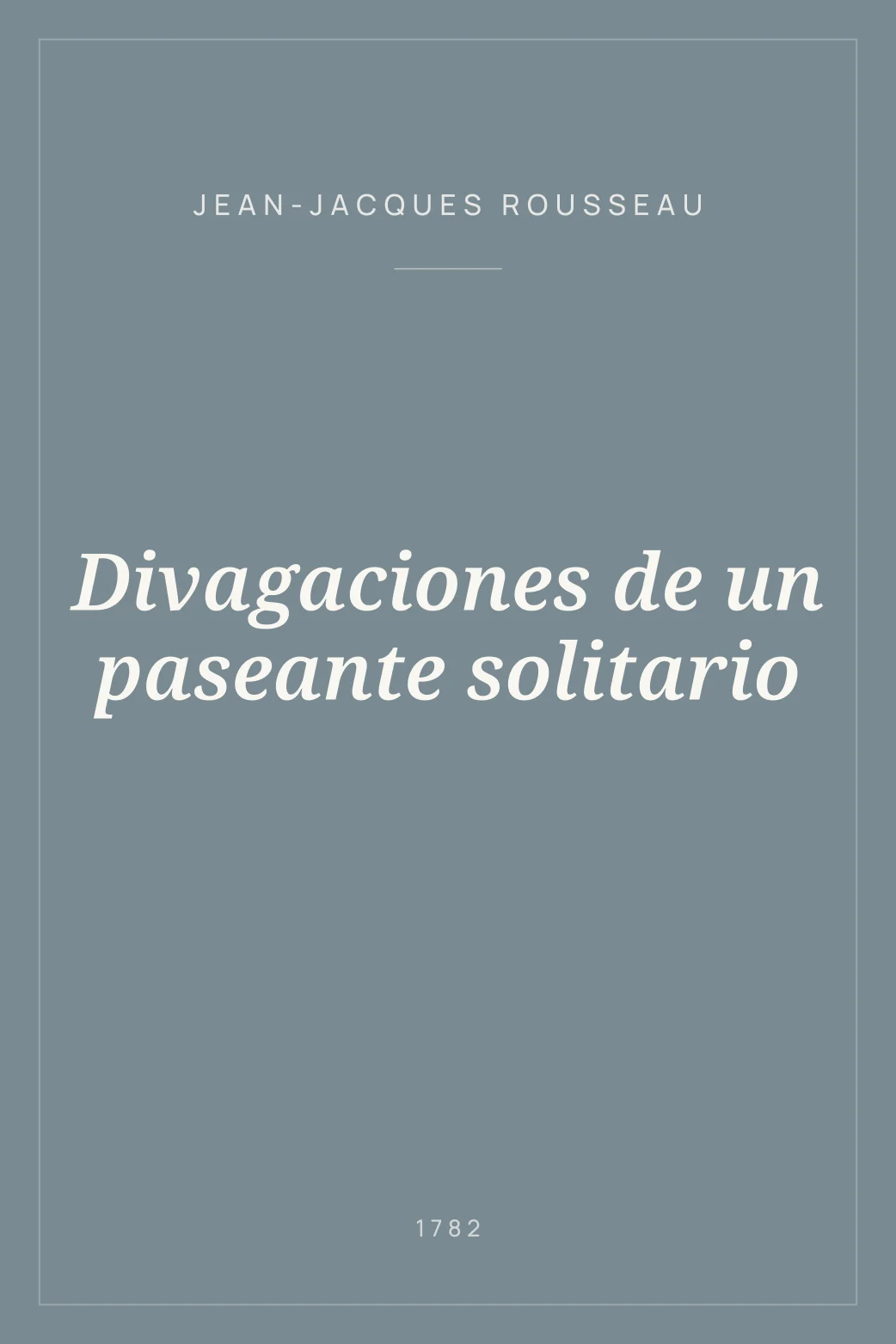 Portada de Divagaciones de un paseante solitario