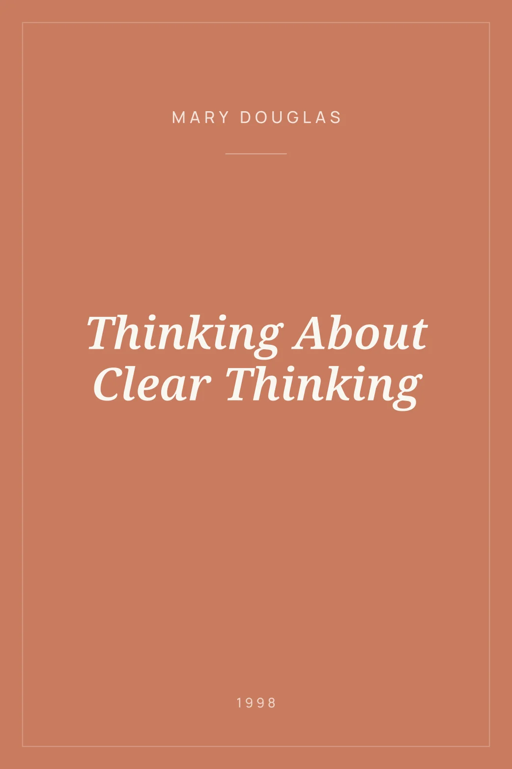 Portada de Thinking About Clear Thinking