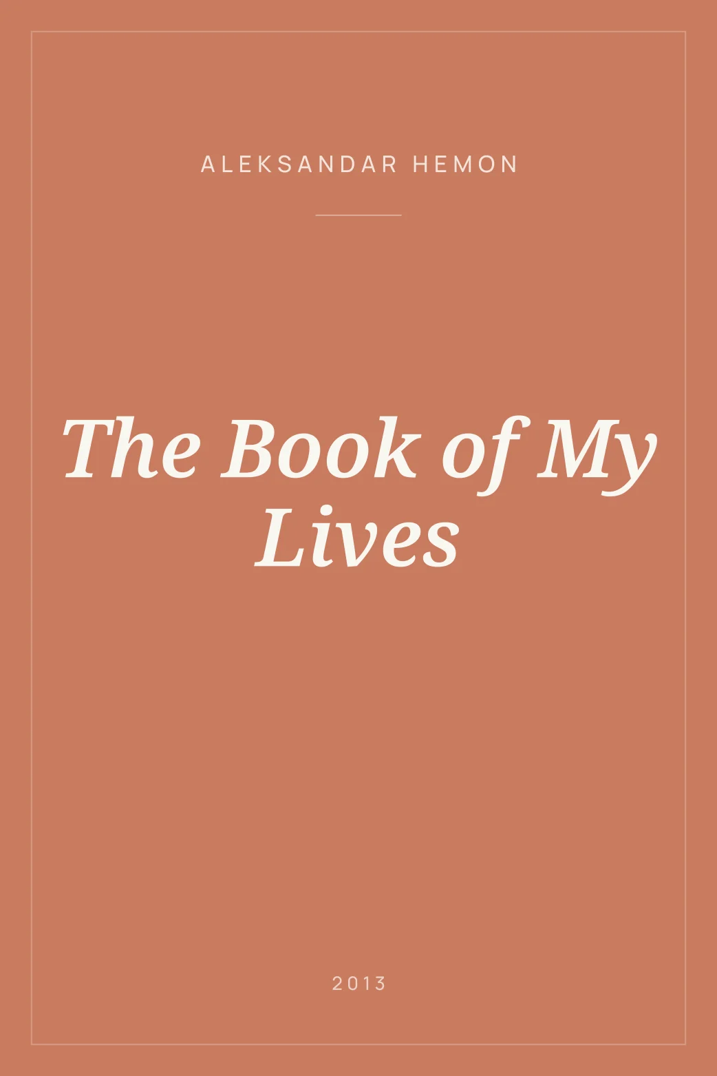 Portada de The Book of My Lives