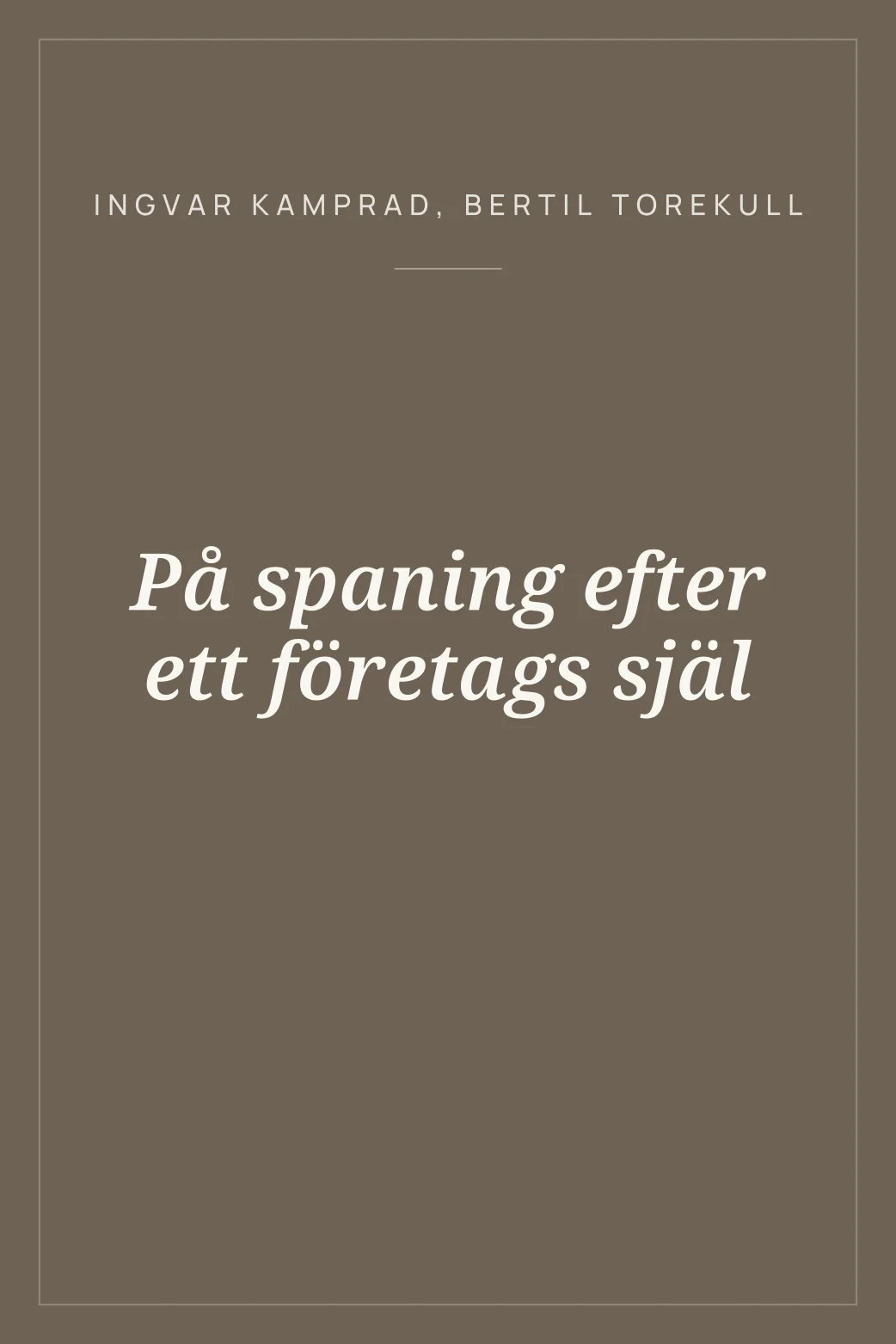 Portada de På spaning efter ett företags själ