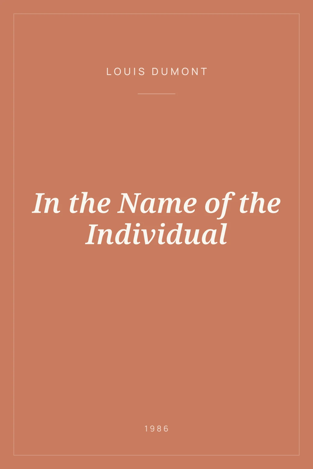 Portada de In the Name of the Individual
