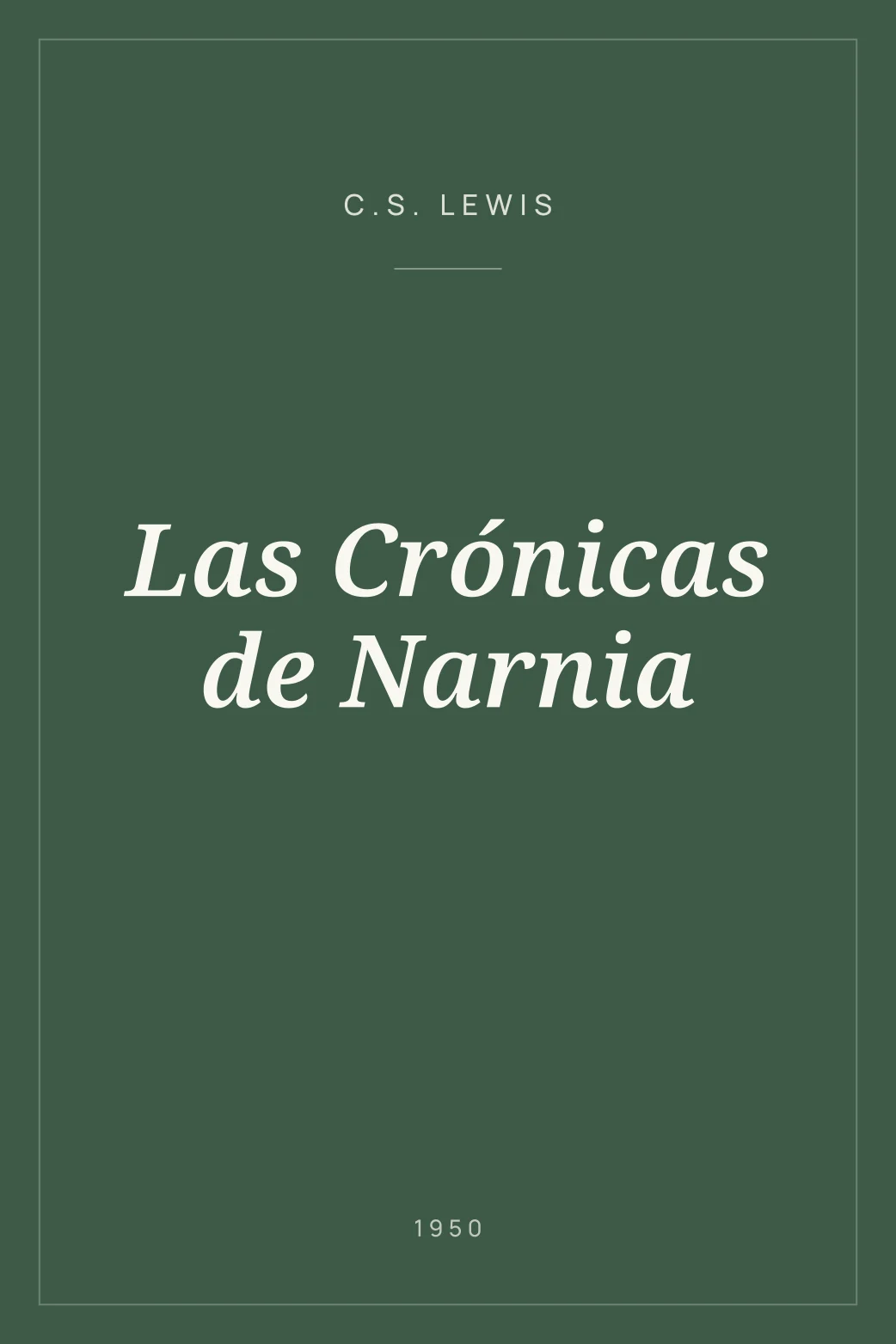 Portada de Las Crónicas de Narnia