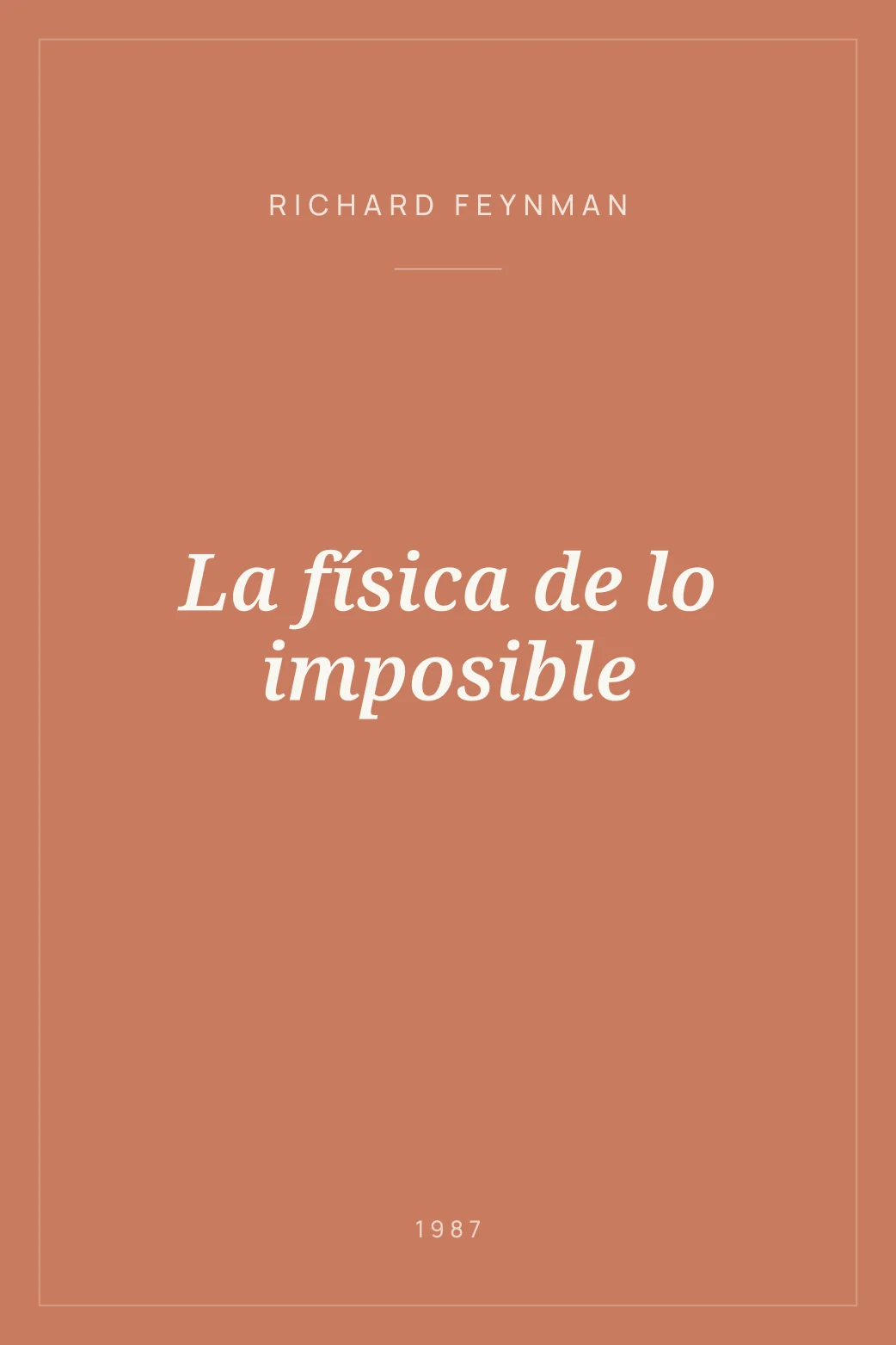 Portada de La física de lo imposible
