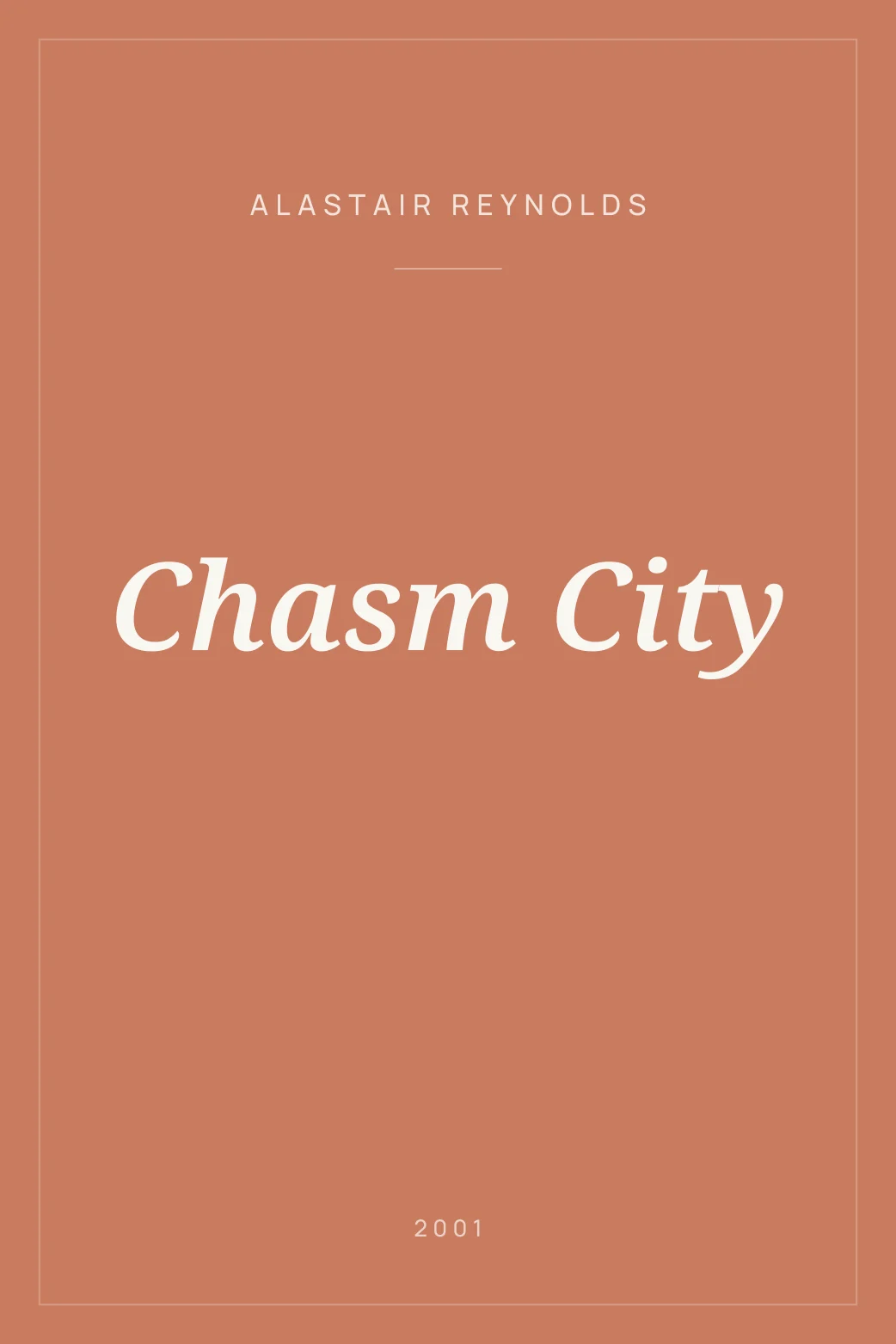 Portada de Chasm City