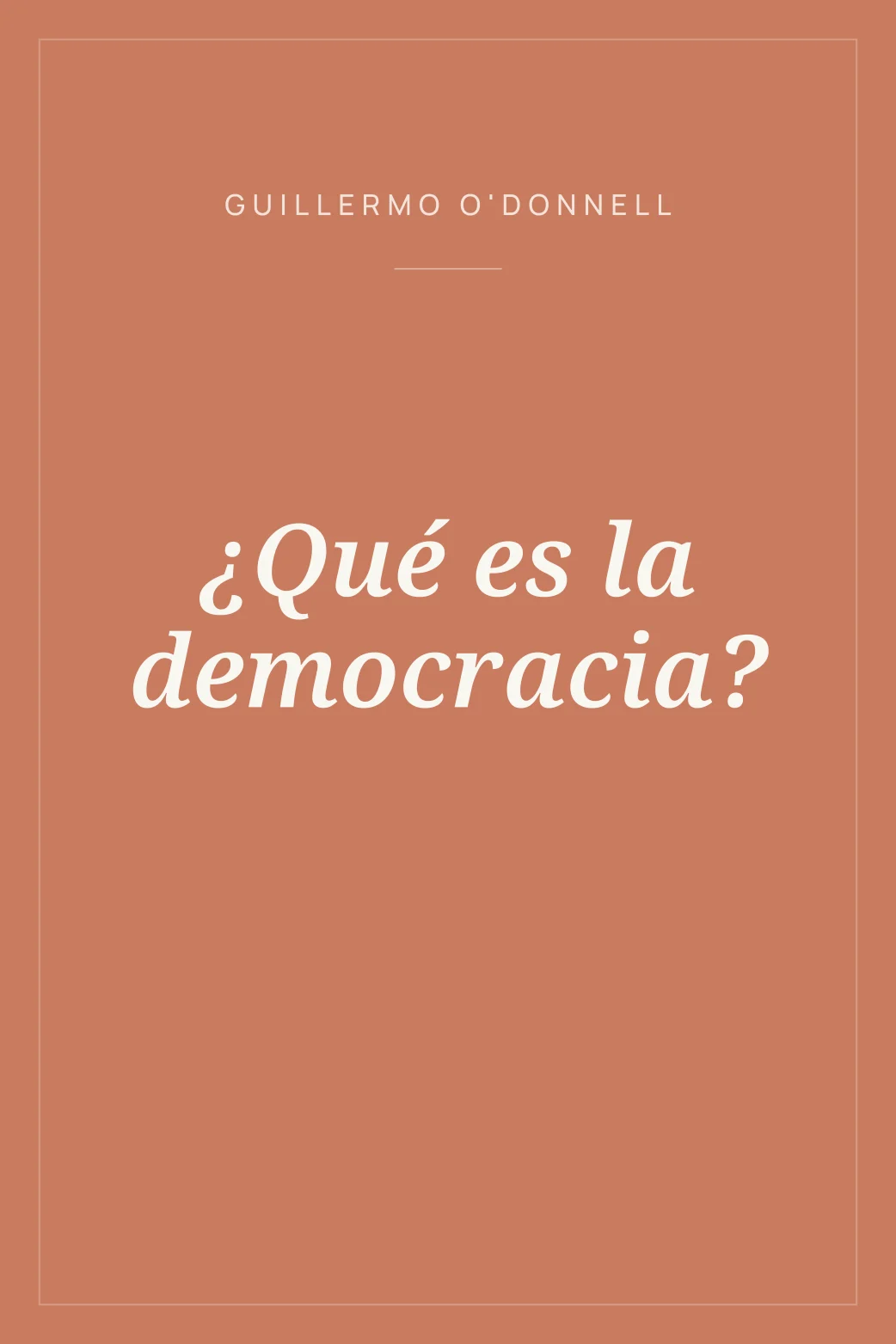 Portada de ¿Qué es la democracia?