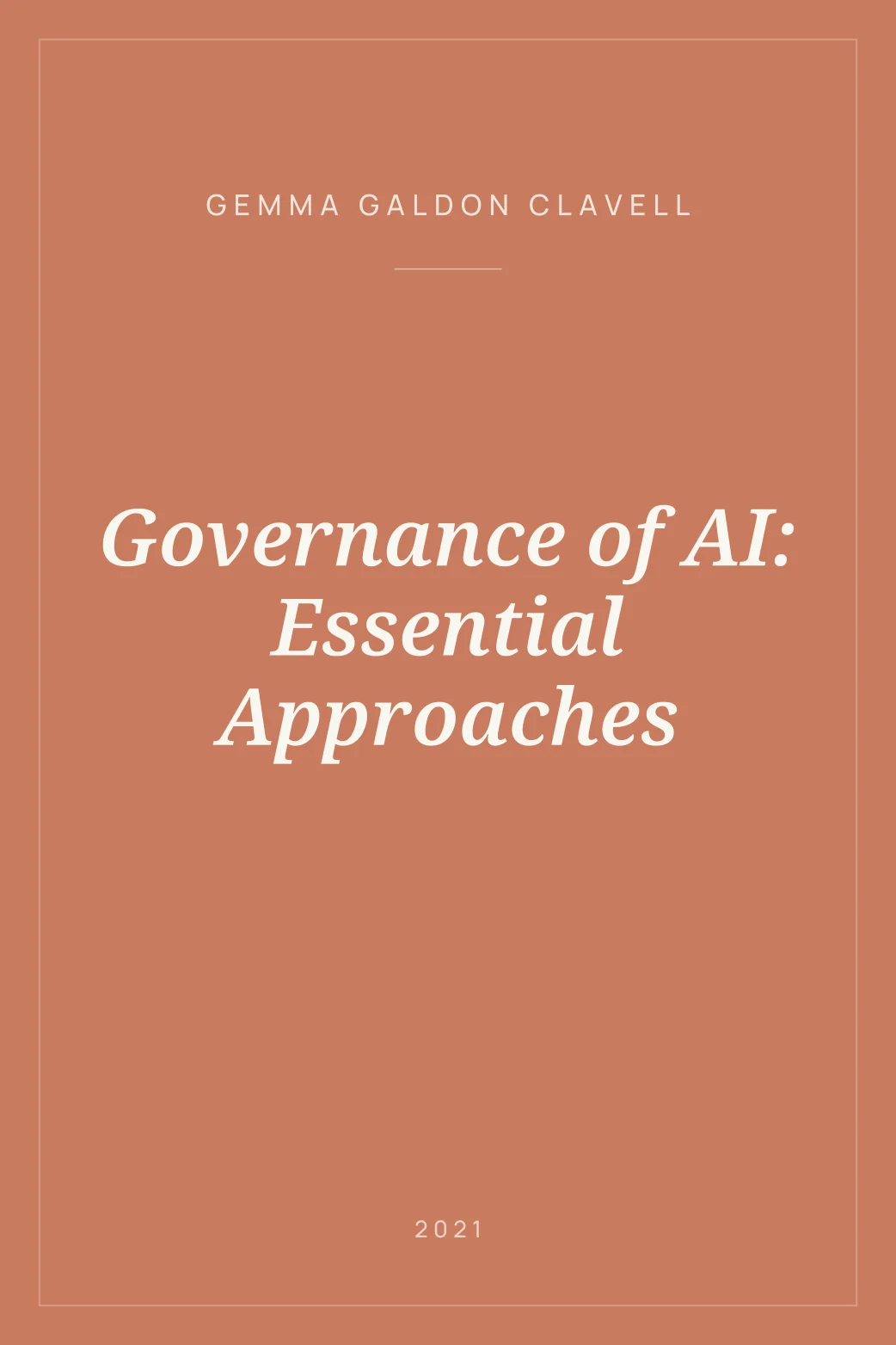 Portada de Governance of AI: Essential Approaches
