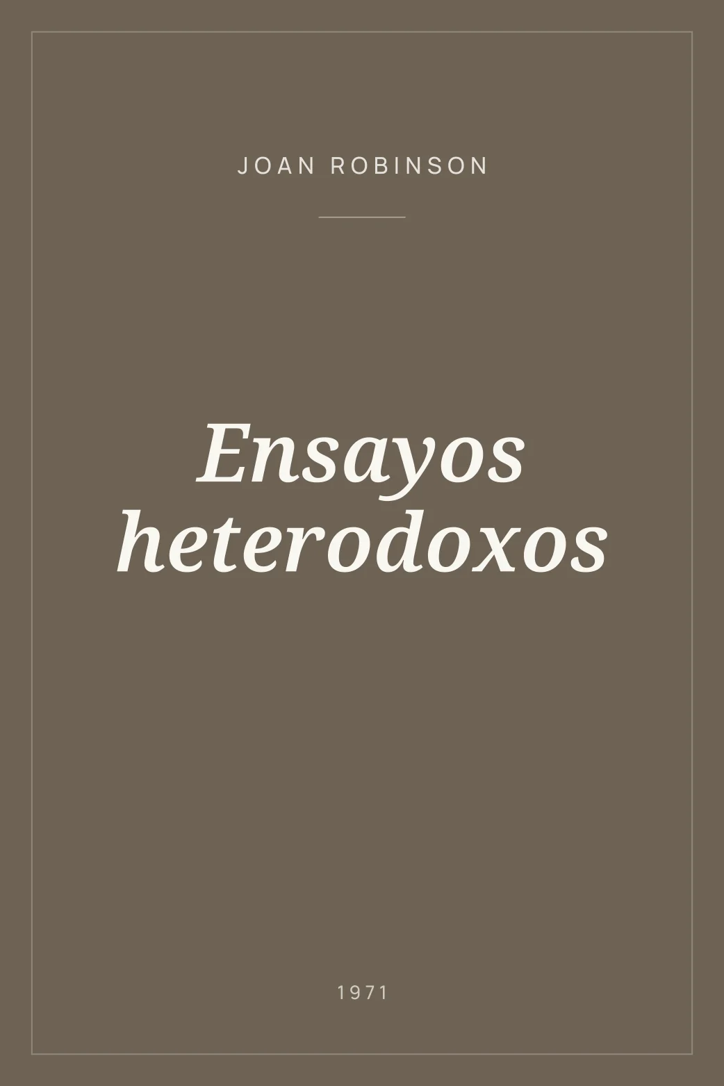 Portada de Ensayos heterodoxos