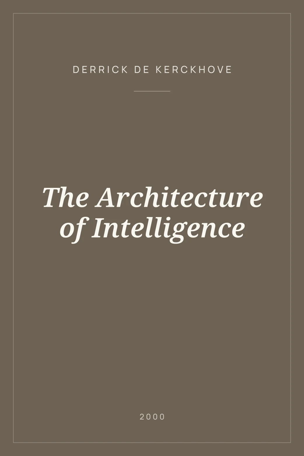 Portada de The Architecture of Intelligence
