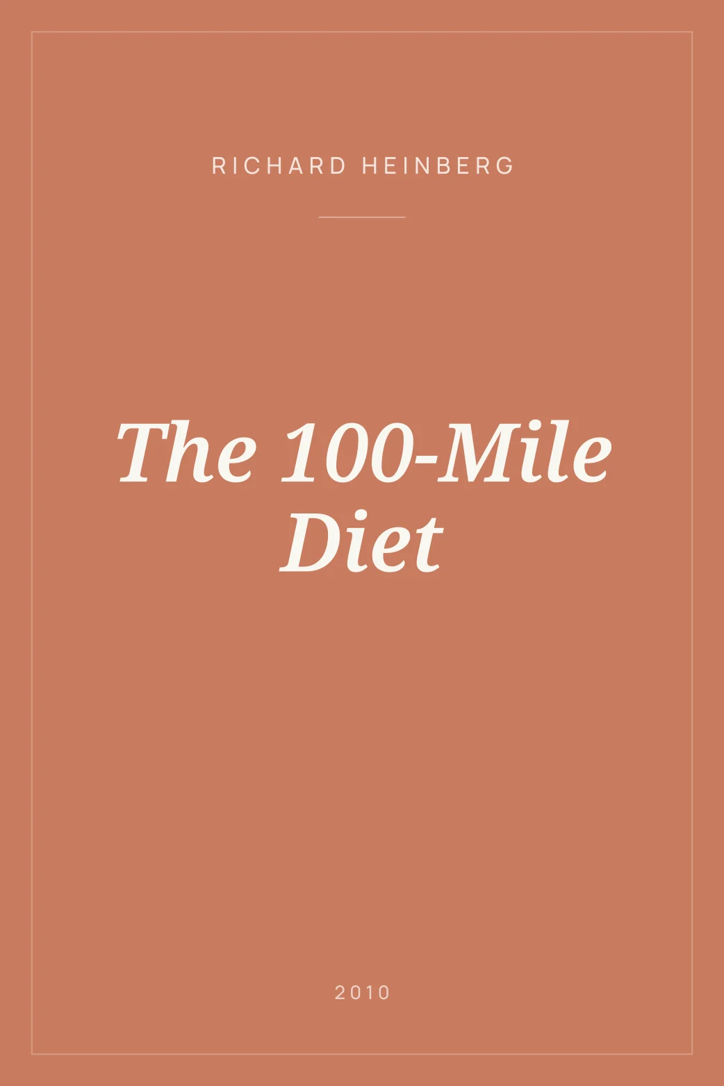 Portada de The 100-Mile Diet