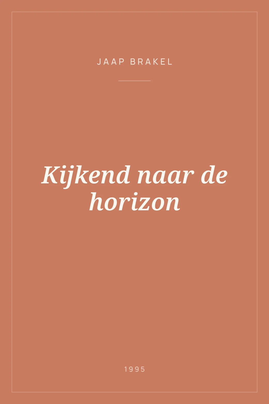 Portada de Kijkend naar de horizon