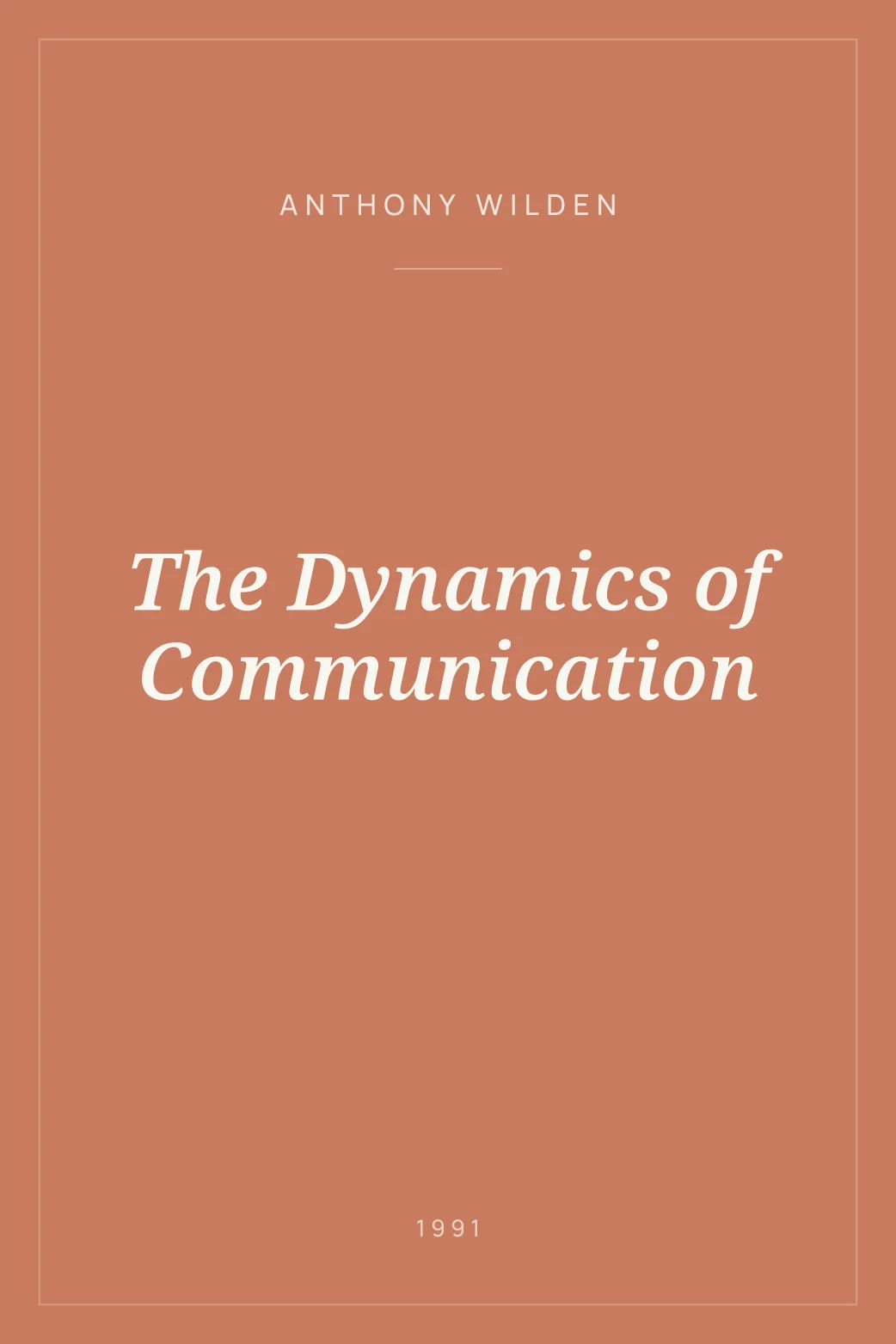 Portada de The Dynamics of Communication