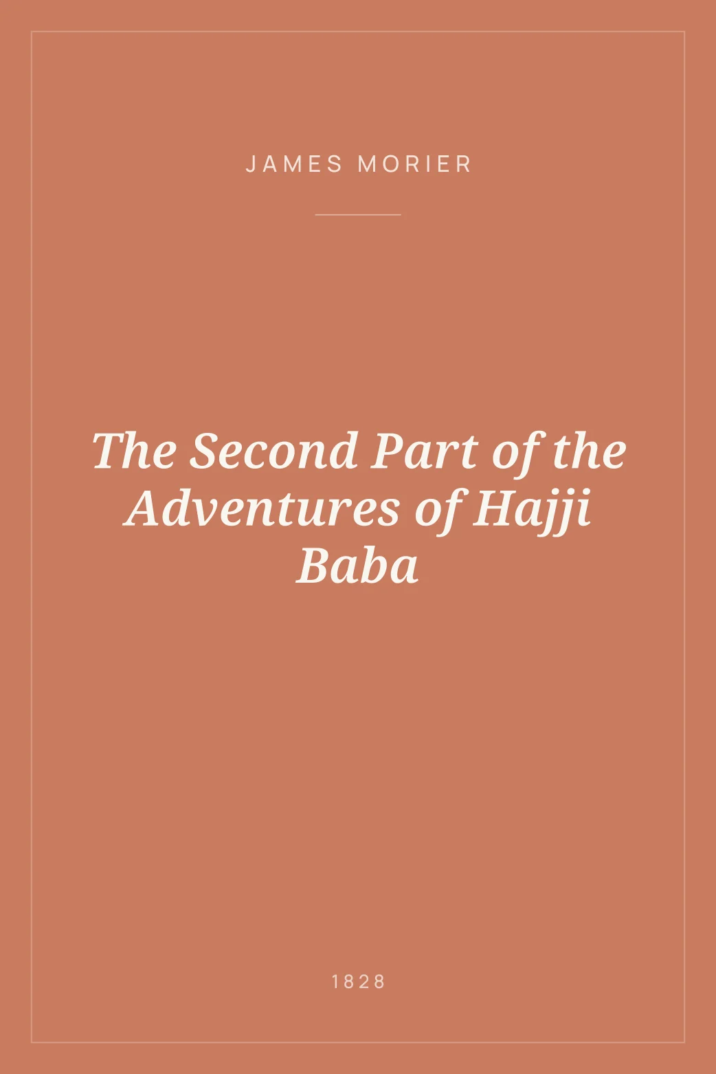 Portada de The Second Part of the Adventures of Hajji Baba