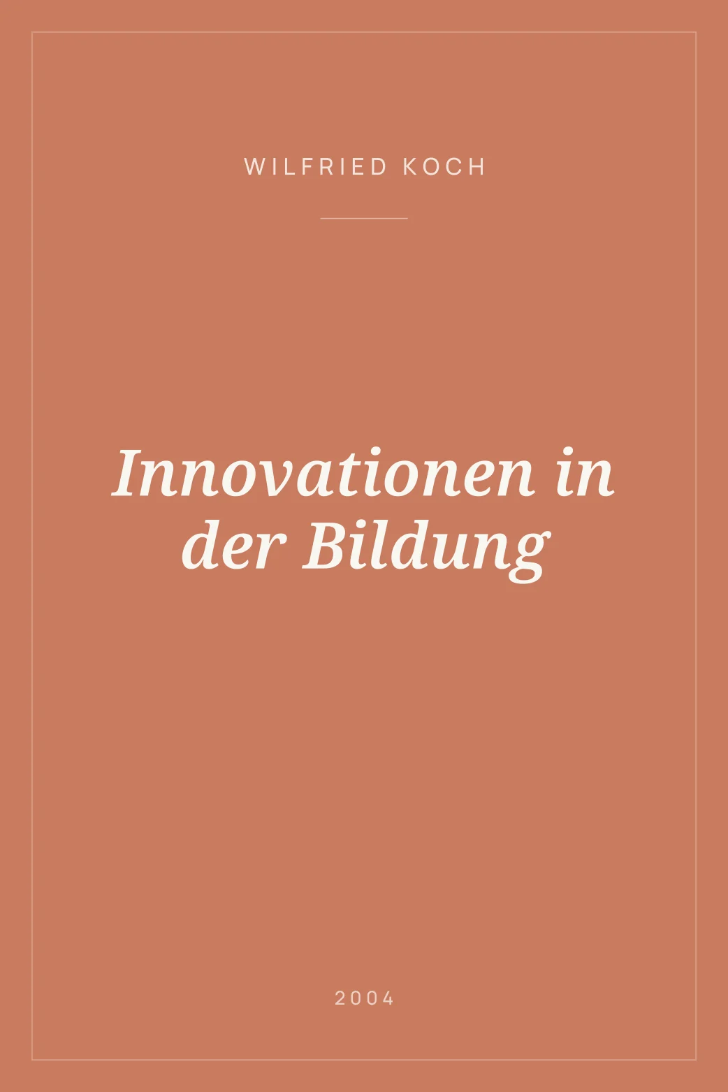 Portada de Innovationen in der Bildung