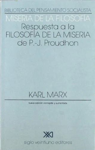 Portada de La miseria de la filosofía
