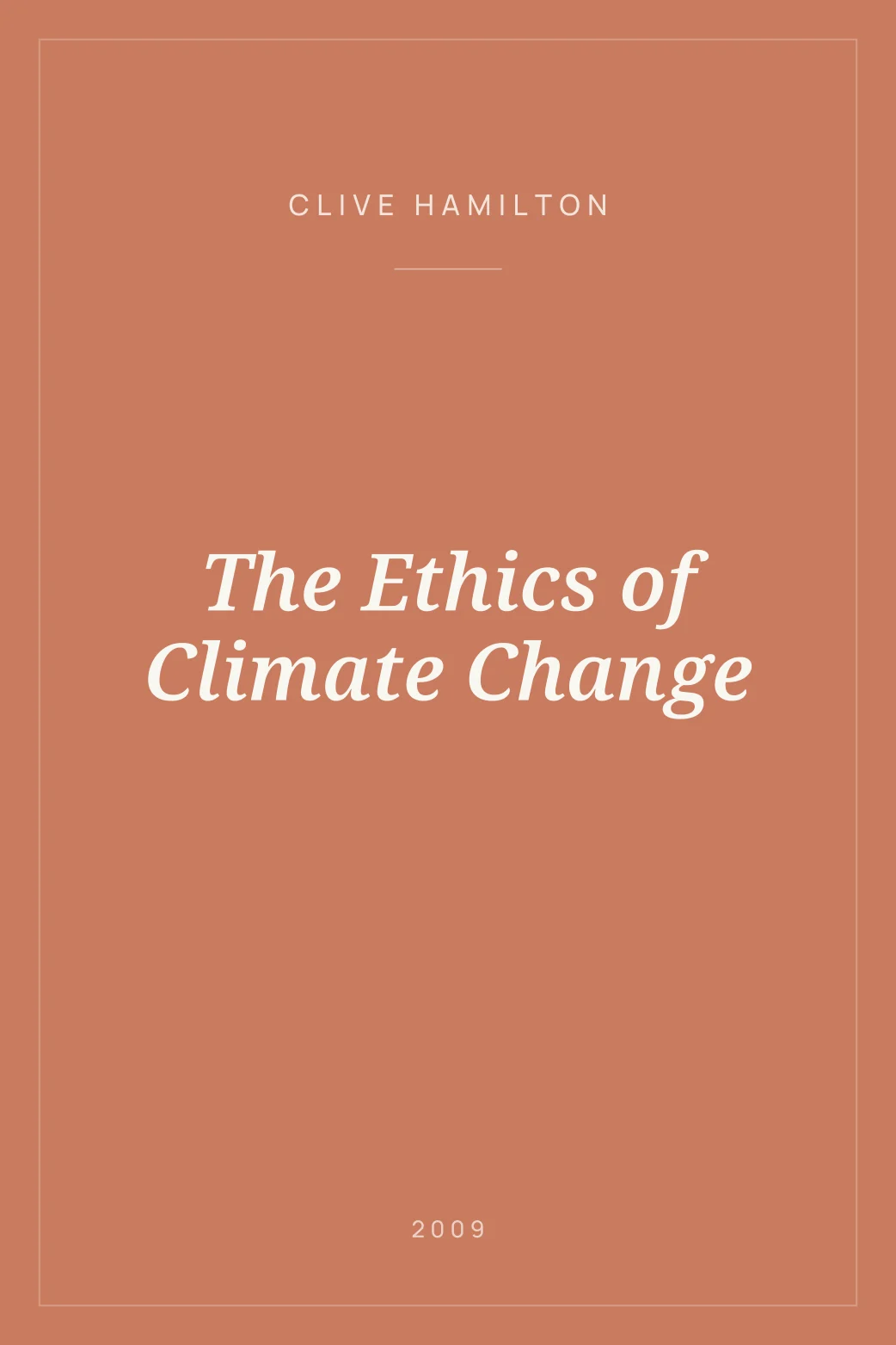 Portada de The Ethics of Climate Change