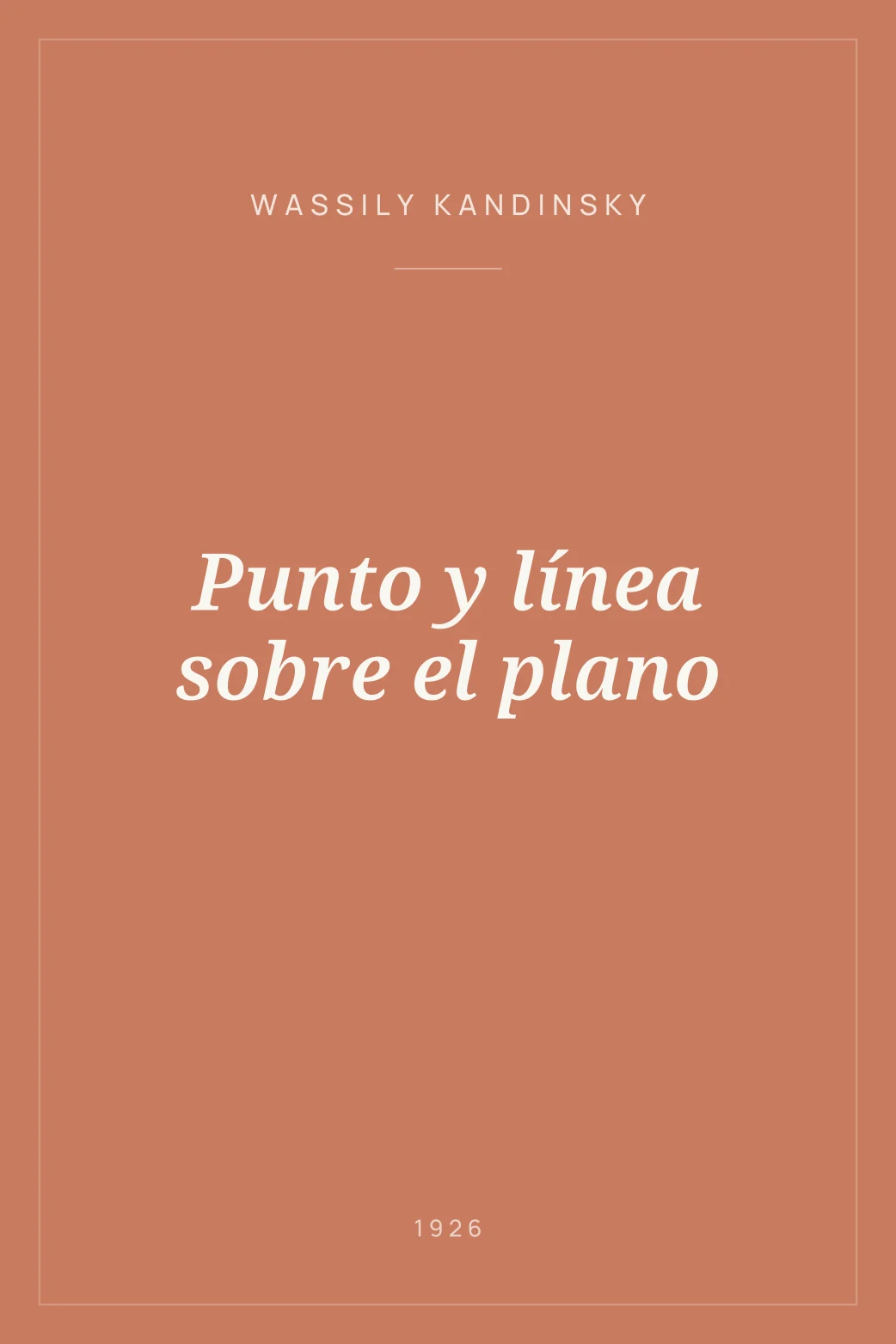 Portada de Punto y línea sobre el plano