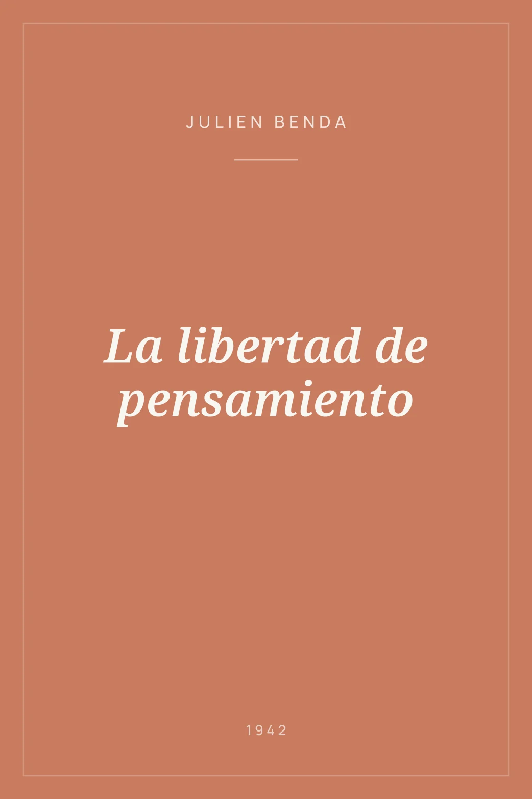 Portada de La libertad de pensamiento