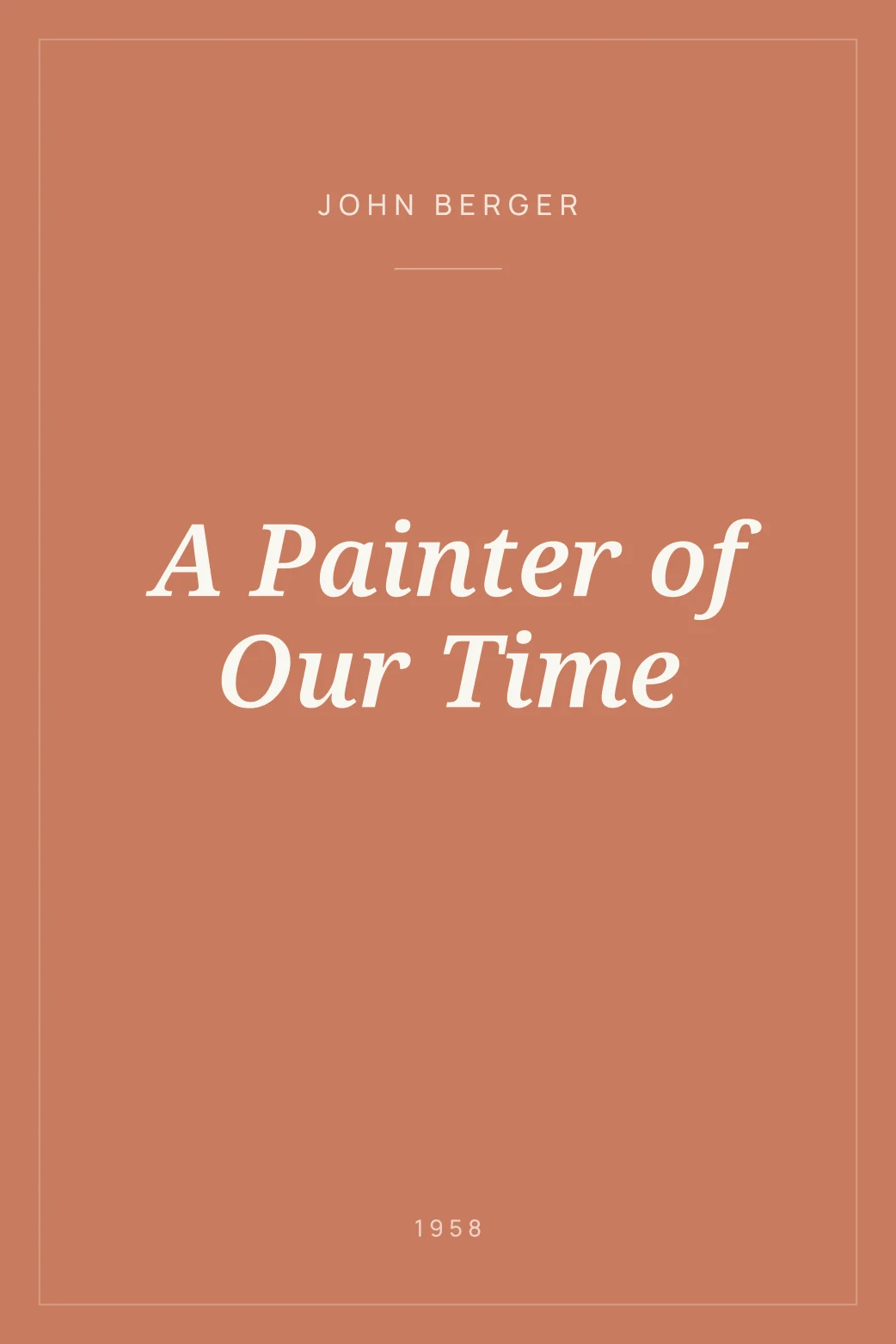 Portada de A Painter of Our Time