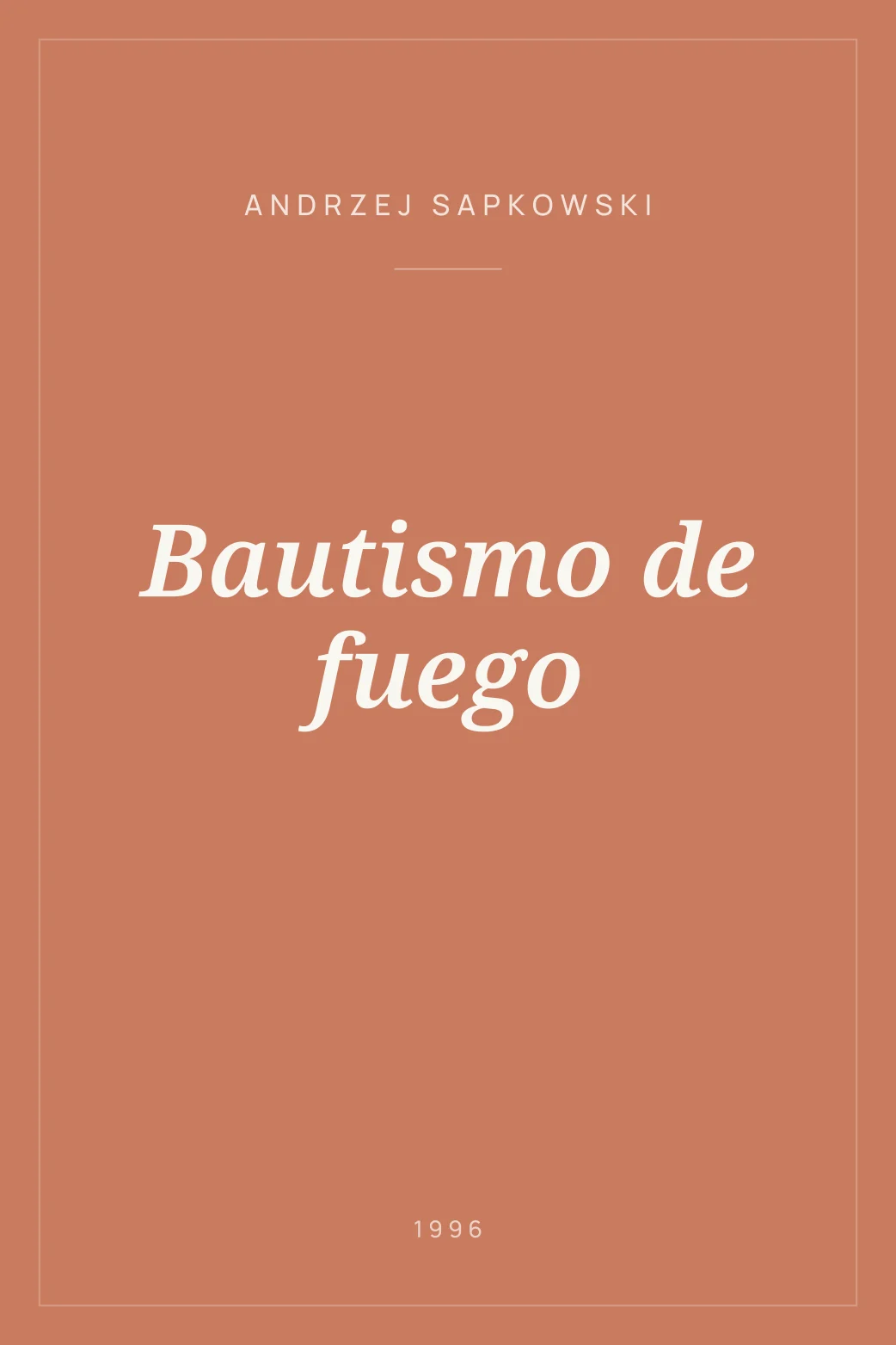 Portada de Bautismo de fuego