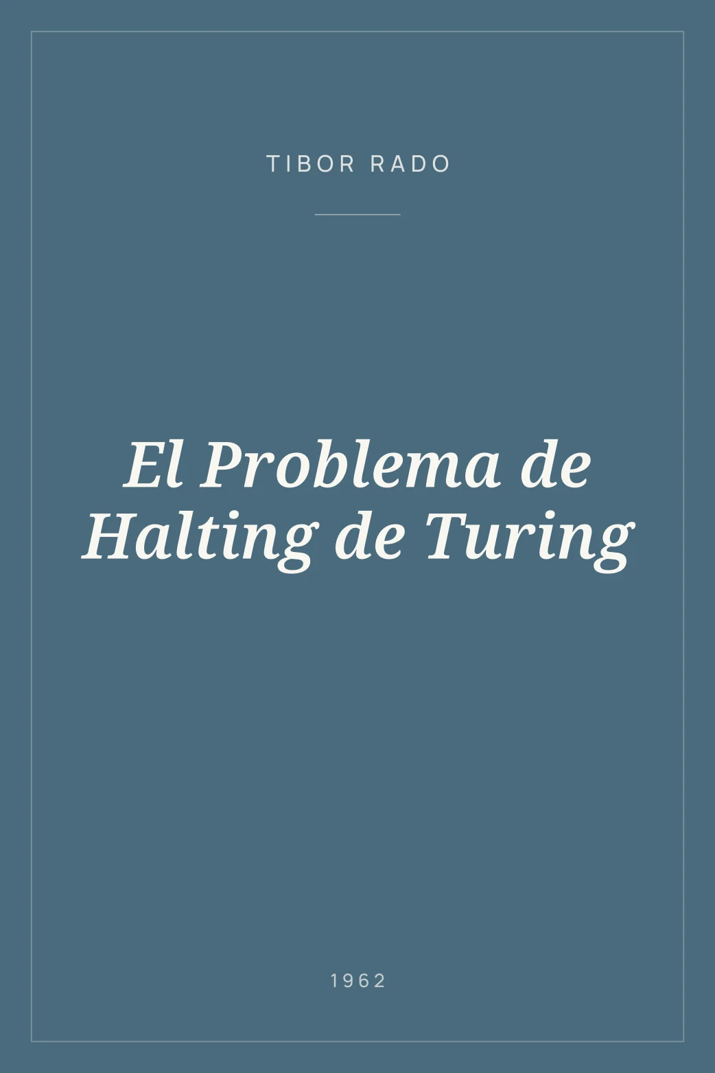 Portada de El Problema de Halting de Turing