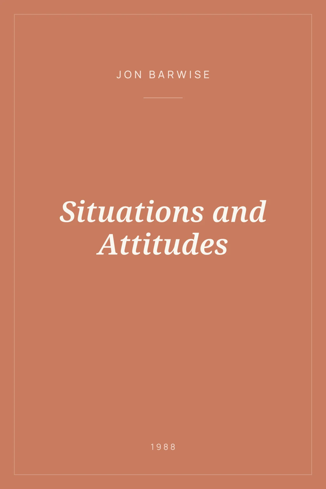 Portada de Situations and Attitudes