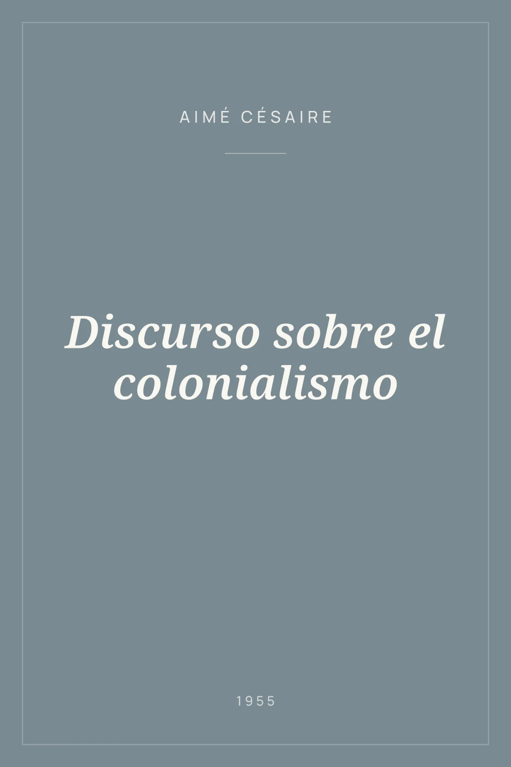 Portada de Discurso sobre el colonialismo