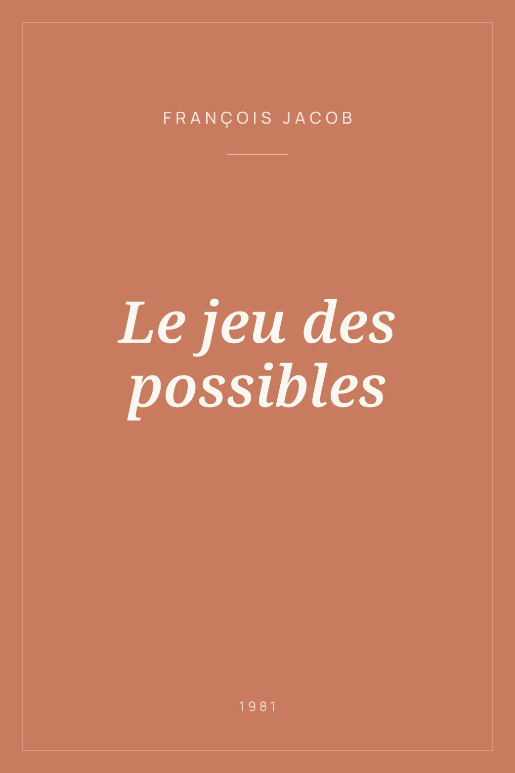 Portada de Le jeu des possibles