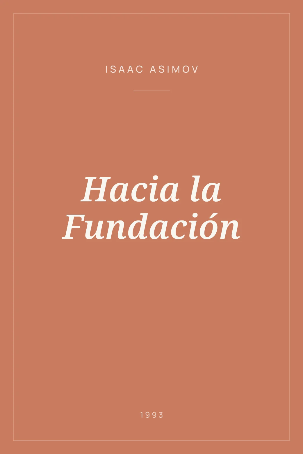 Portada de Hacia la Fundación
