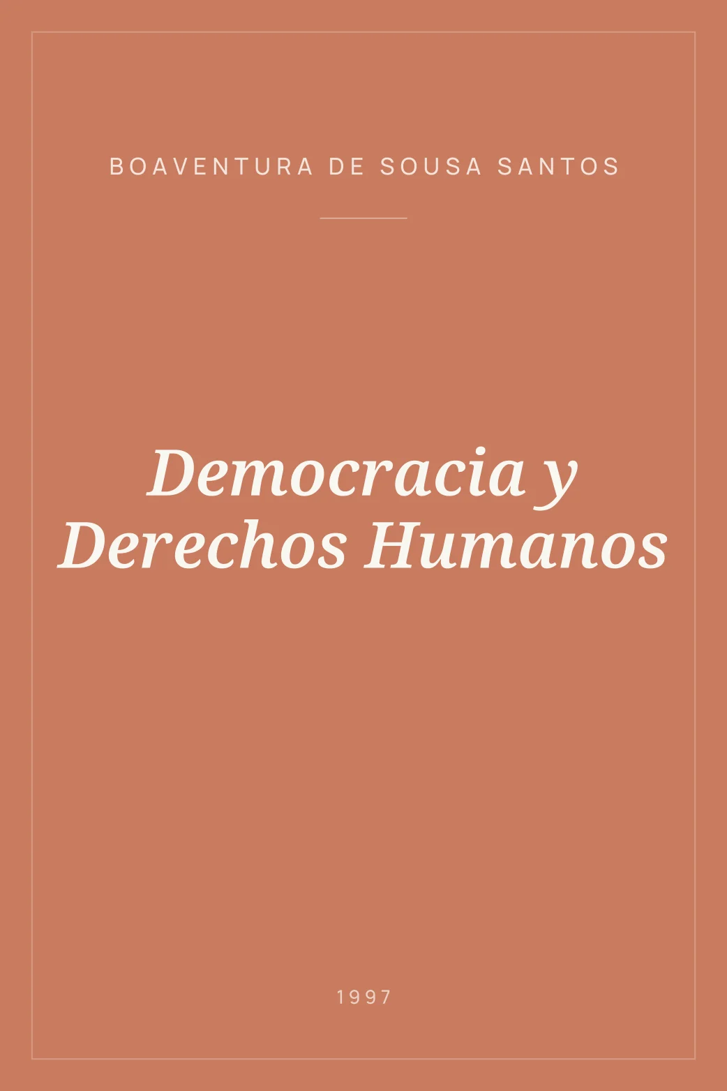 Portada de Democracia y Derechos Humanos