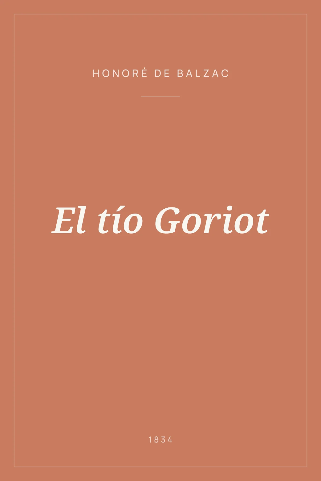 Portada de El tío Goriot
