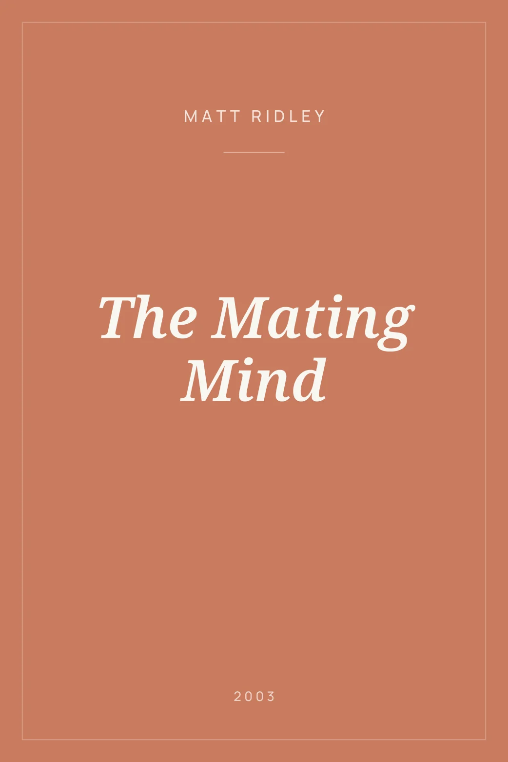 Portada de The Mating Mind