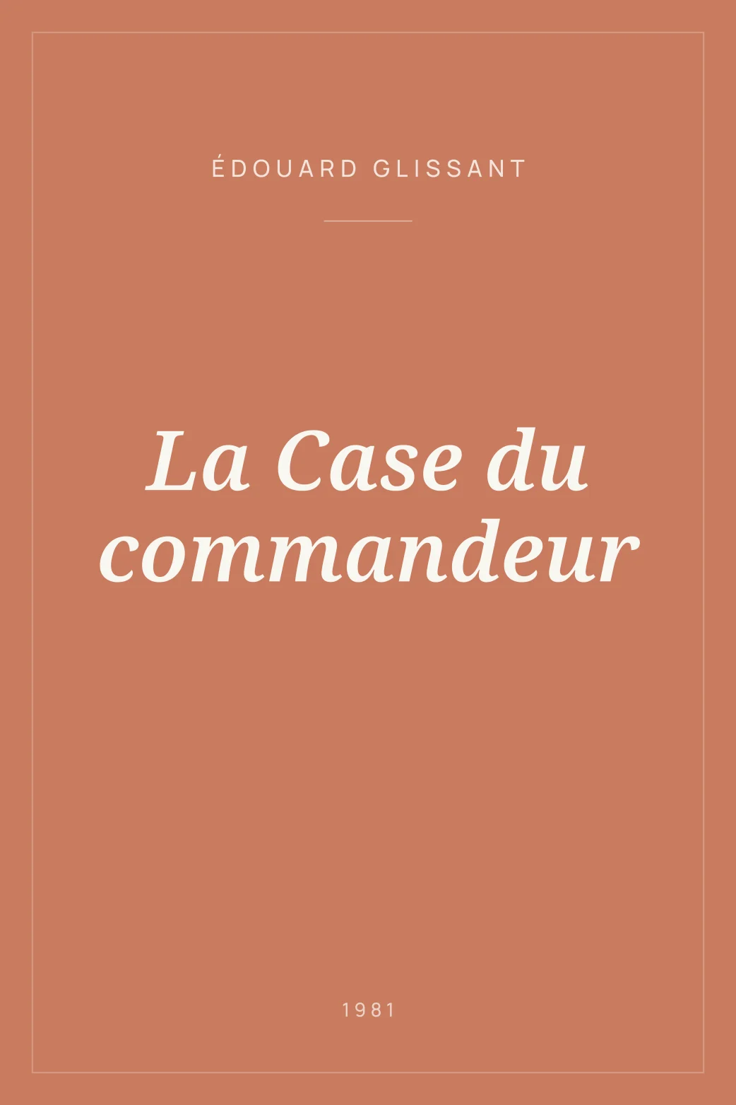 Portada de La Case du commandeur