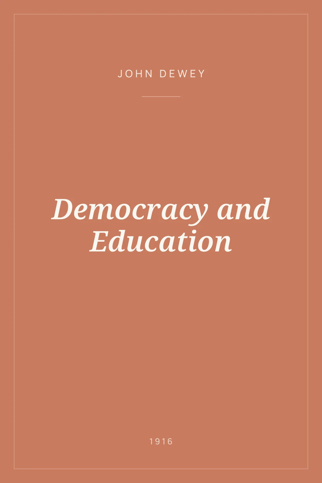 Portada de Democracy and Education