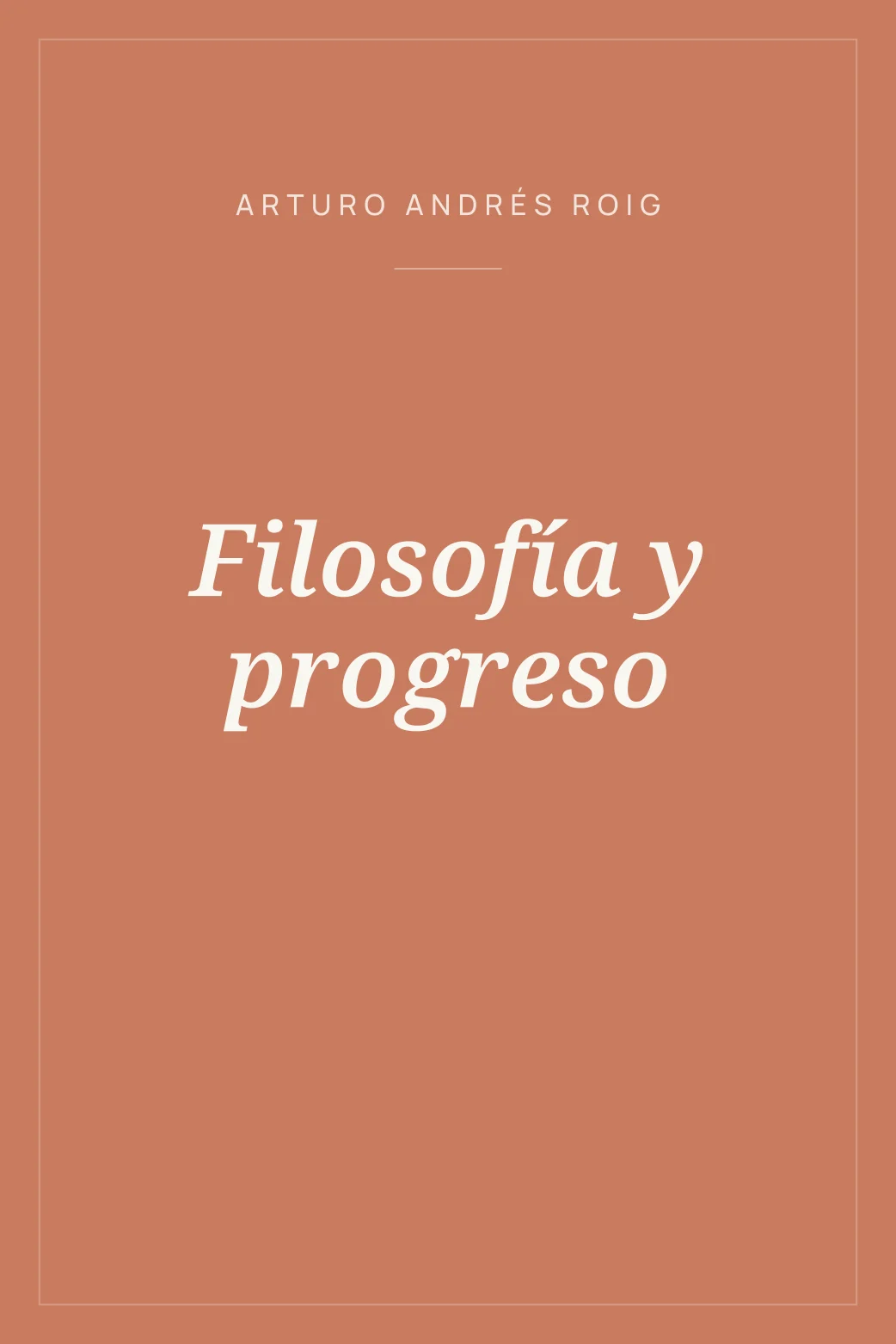 Portada de Filosofía y progreso