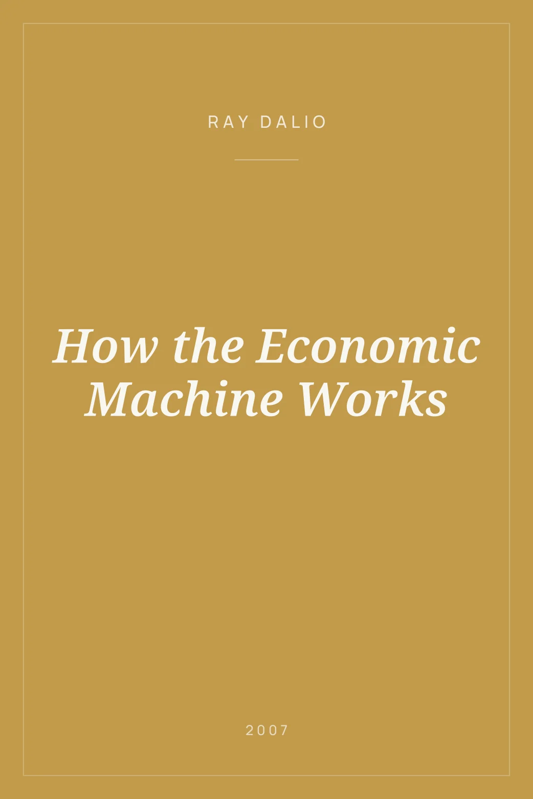 Portada de How the Economic Machine Works