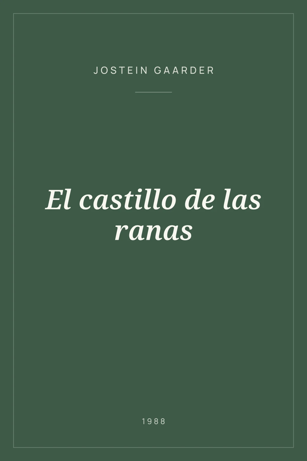 Portada de El castillo de las ranas