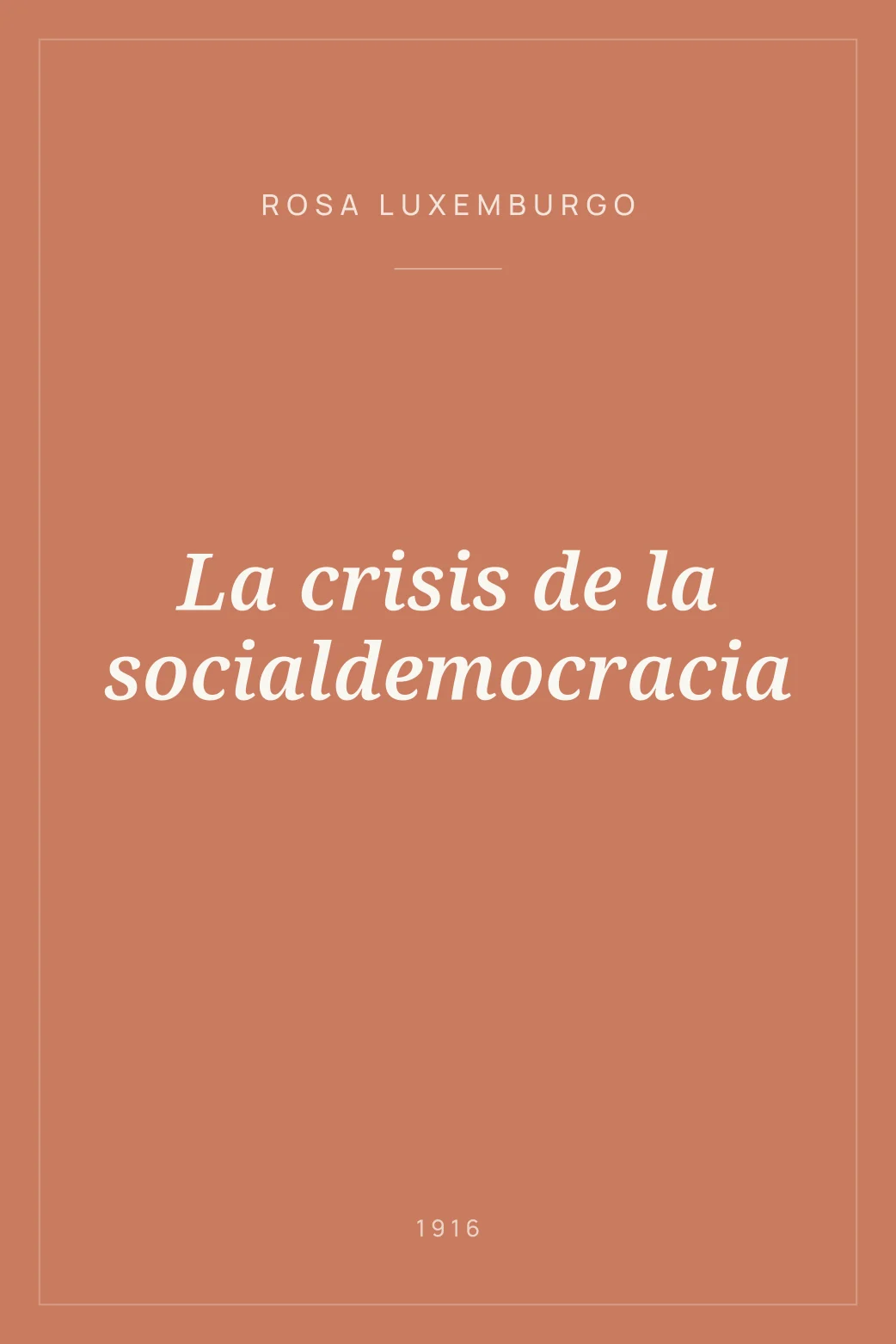 Portada de La crisis de la socialdemocracia