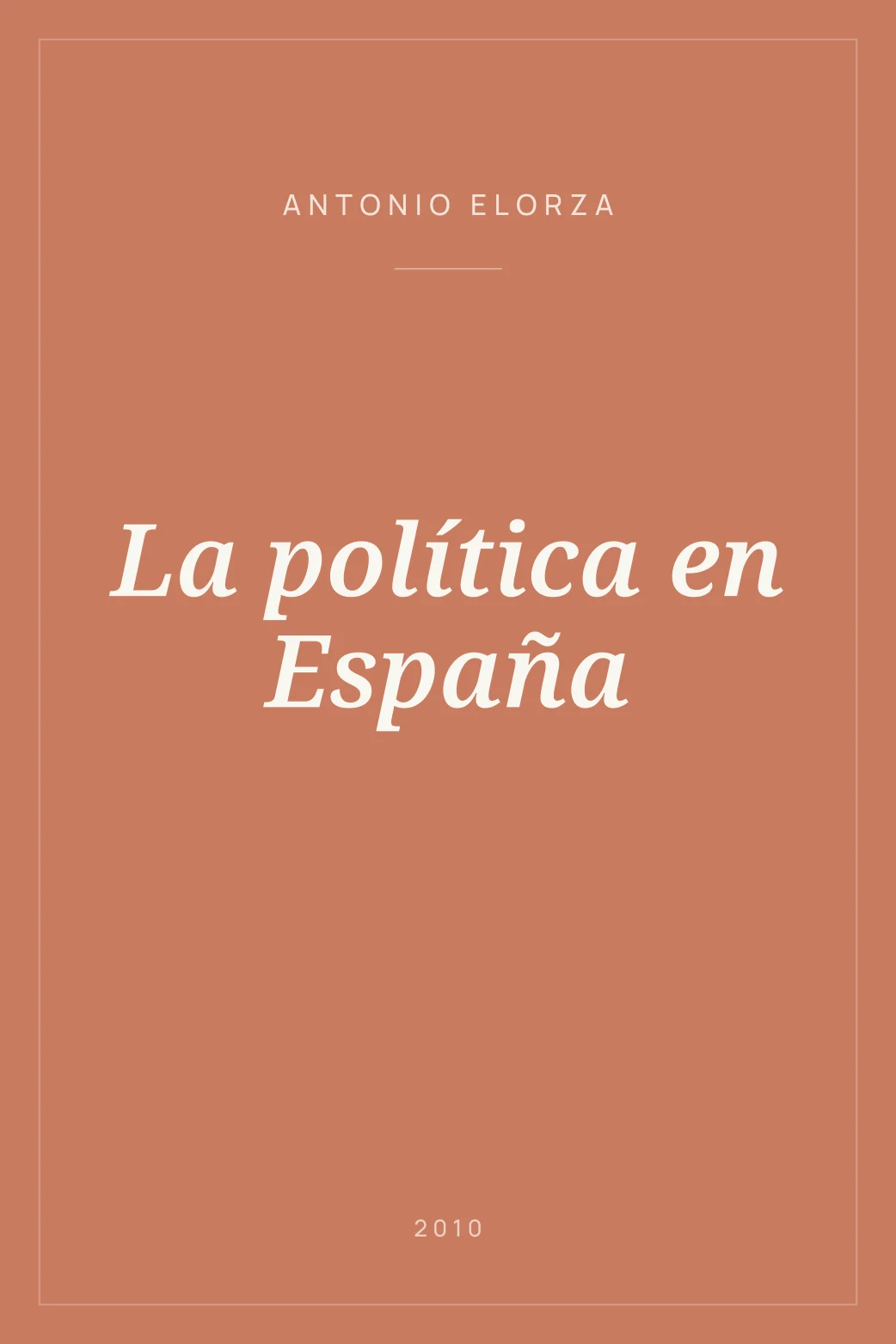 Portada de La política en España