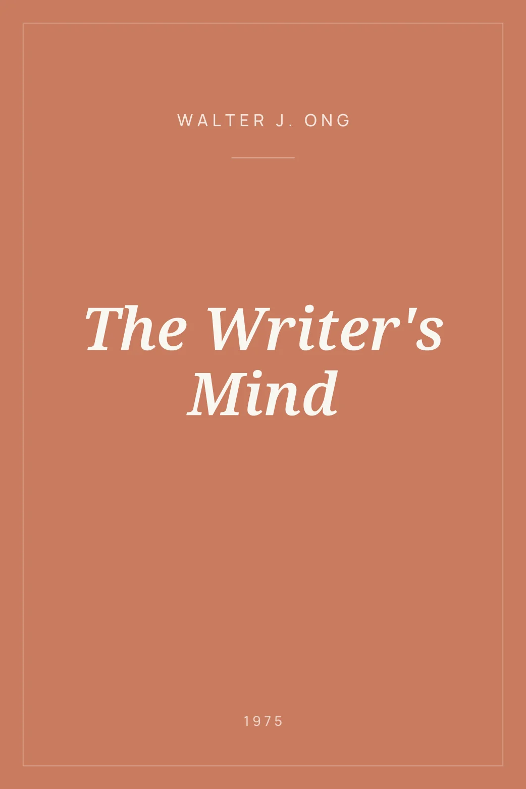 Portada de The Writer's Mind